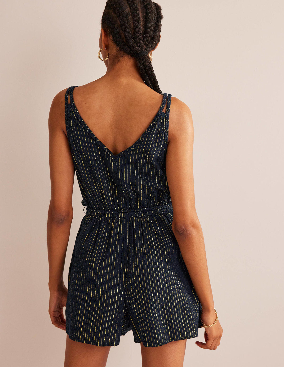 Grecian Playsuit-Navy - Image 3
