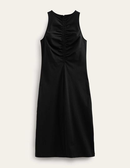 Racer Jersey Midi Dress-Black-5
