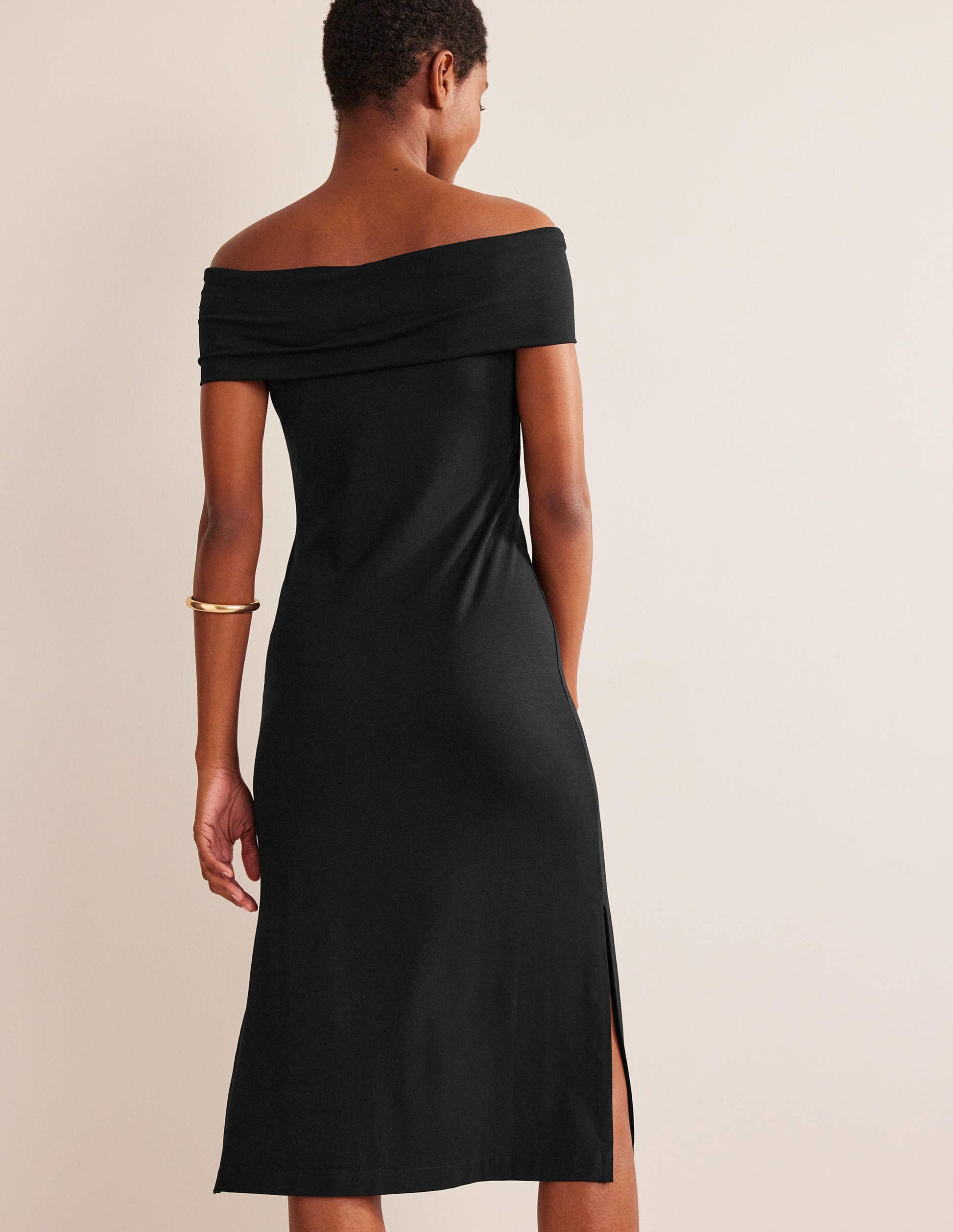 Bardot Jersey Midi Dress-Black-3