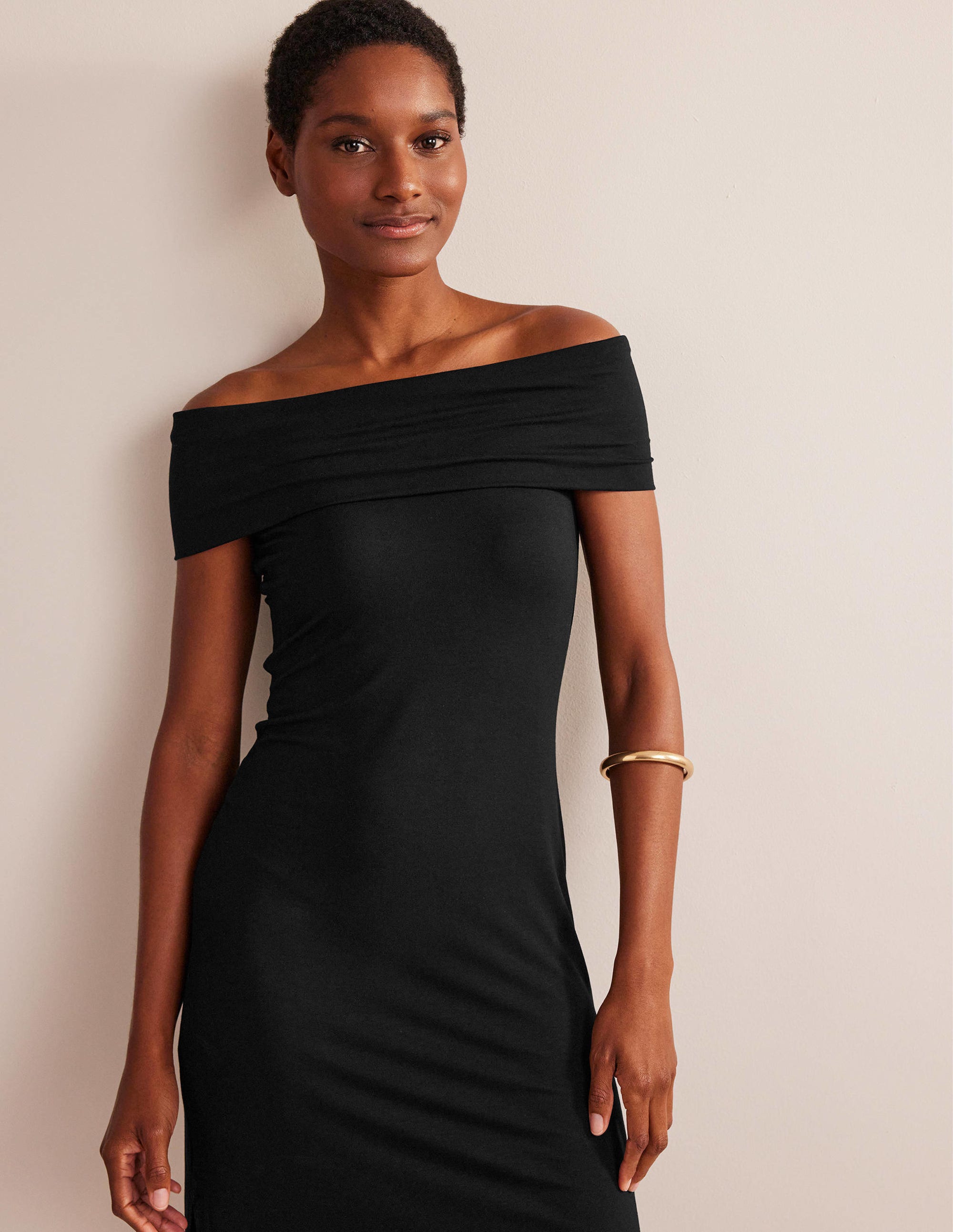 Bardot Jersey Midi Dress-Black - Image 4