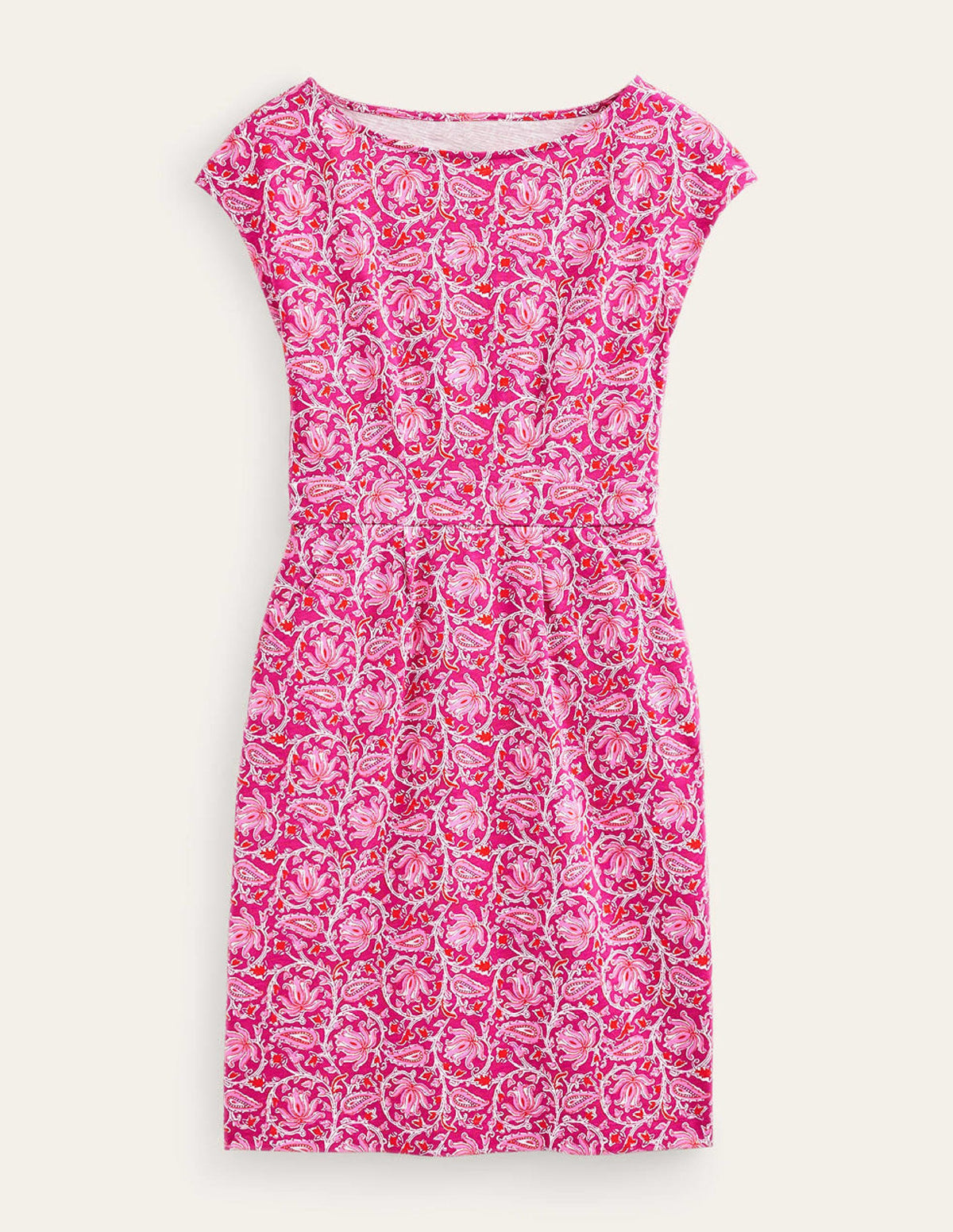 Florrie Jersey Dress-Raspberry, Botanic Vine-7