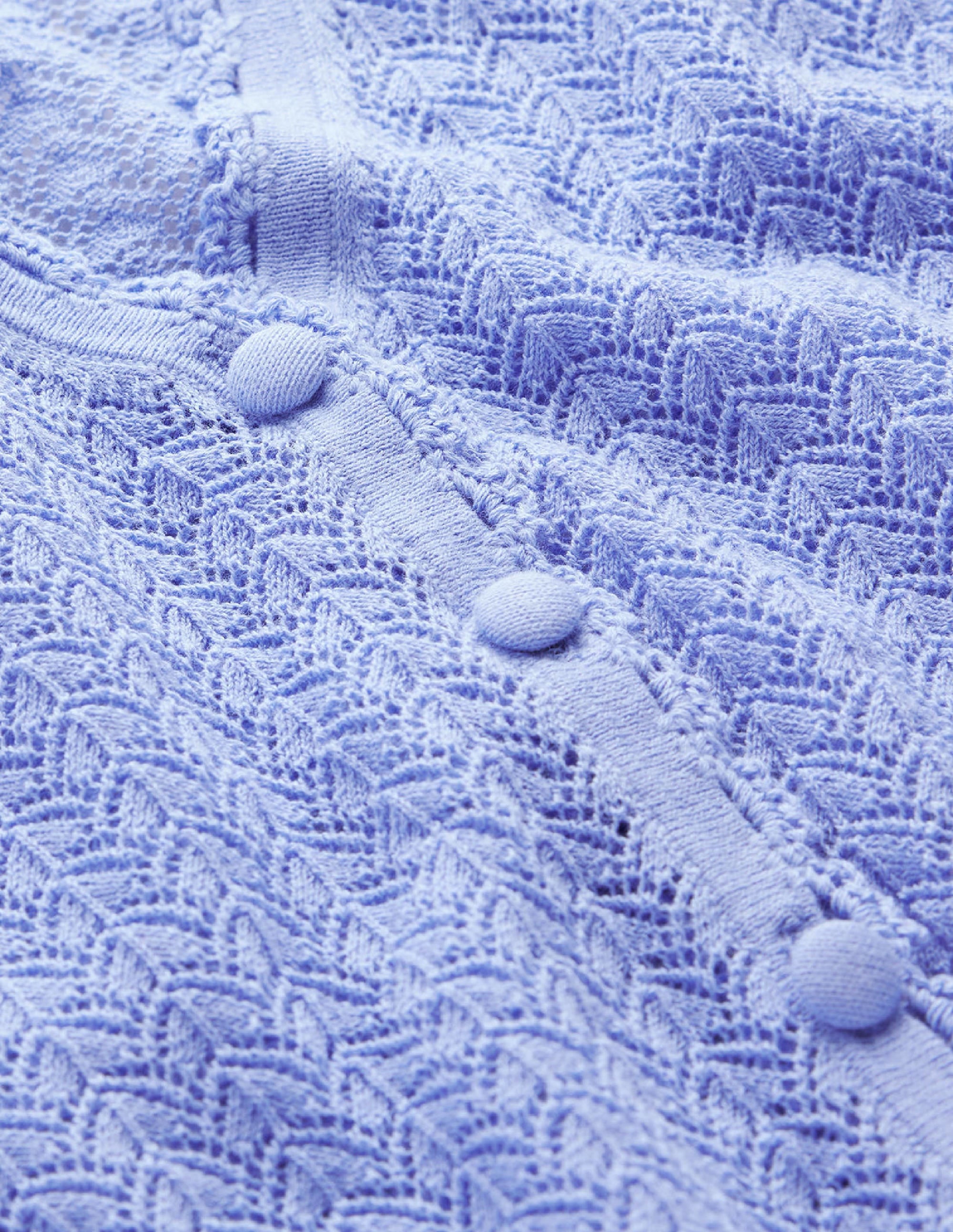 Gold Pointelle Crop Cardigan-Hazy Blue - Image 6