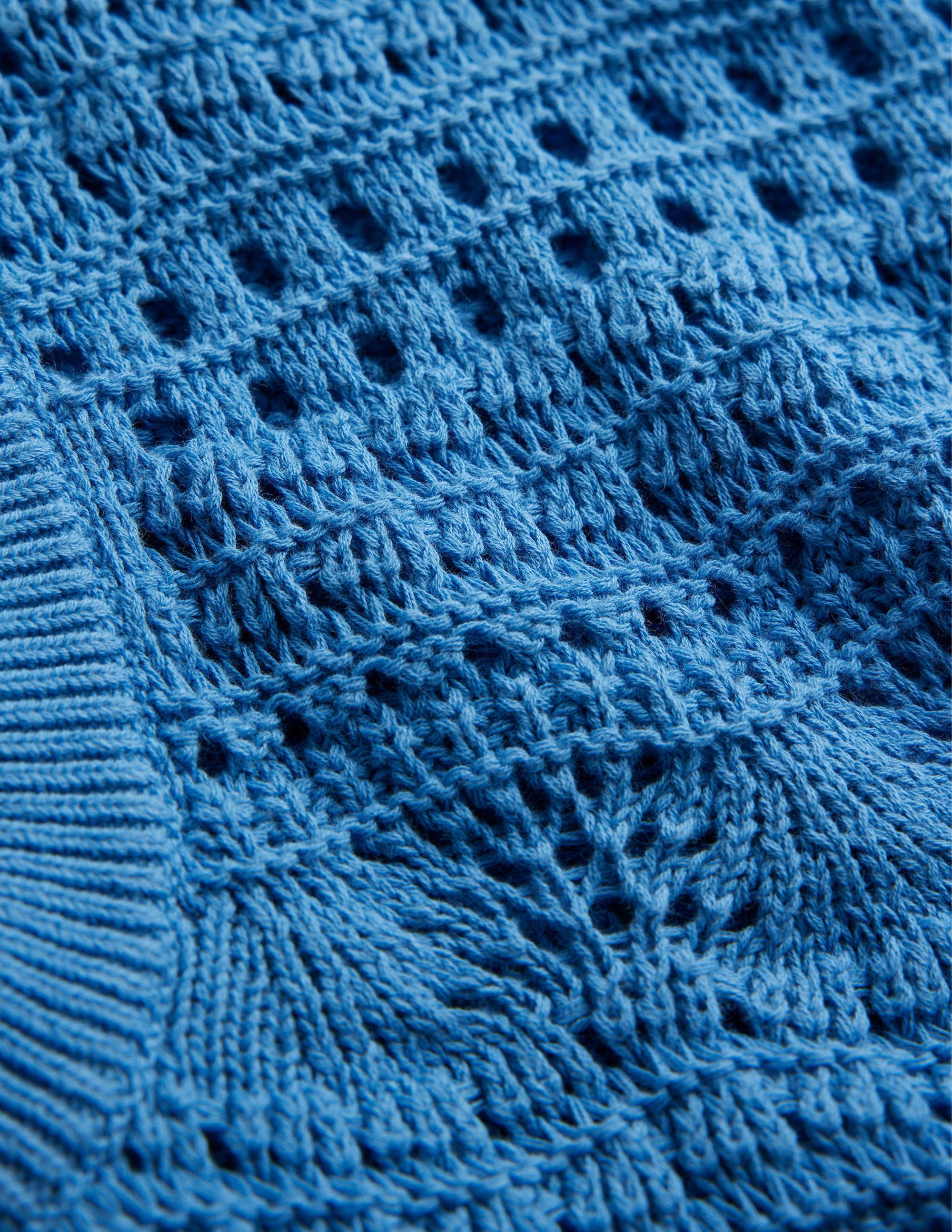 Cropped Fringe Crochet Vest-Porcelain Blue - Image 6