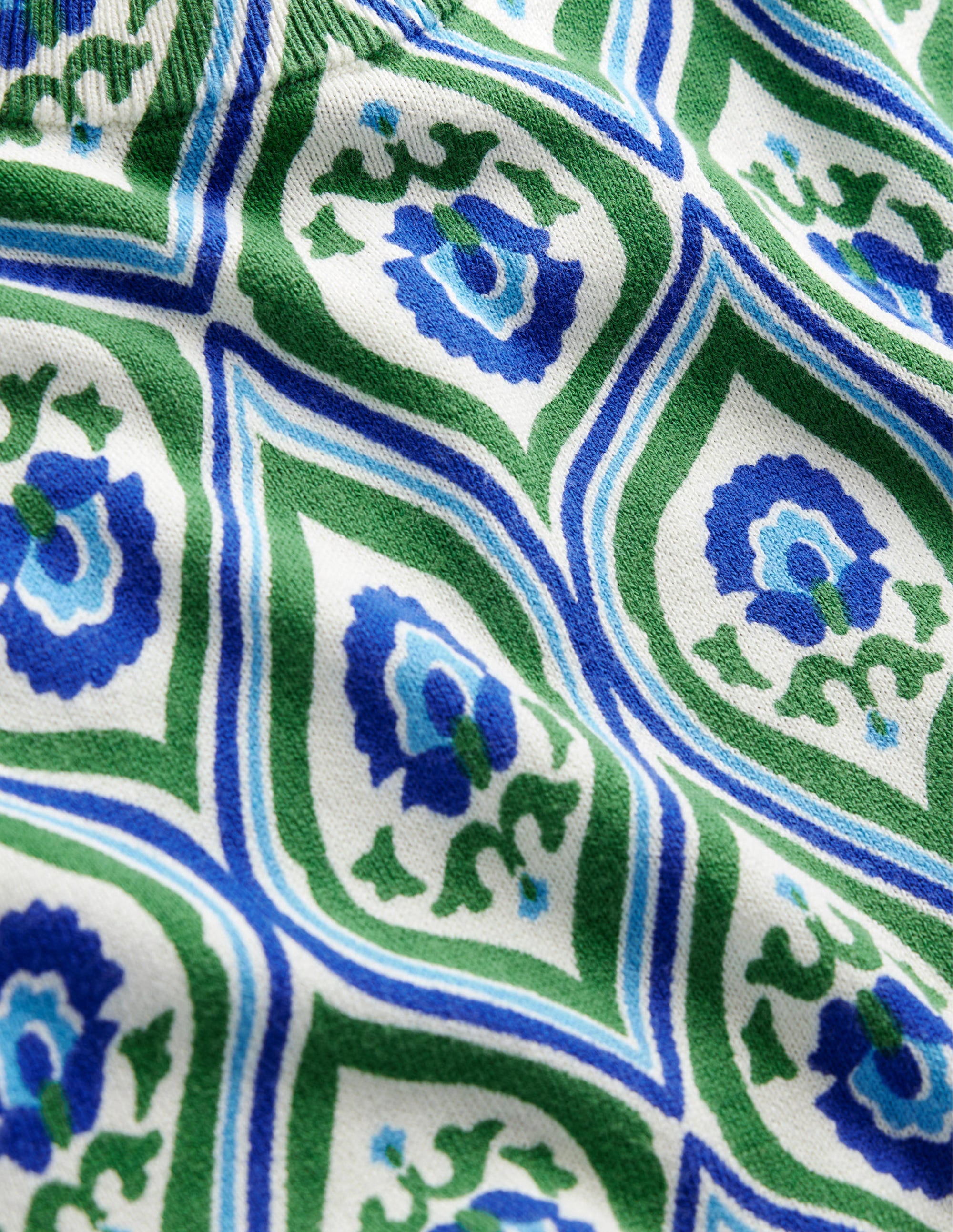 Printed High Neck Sweater-Rolling Hills, Geo Cascade - Image 6