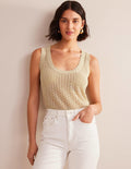 Pointelle Vest-Gold Sparkle