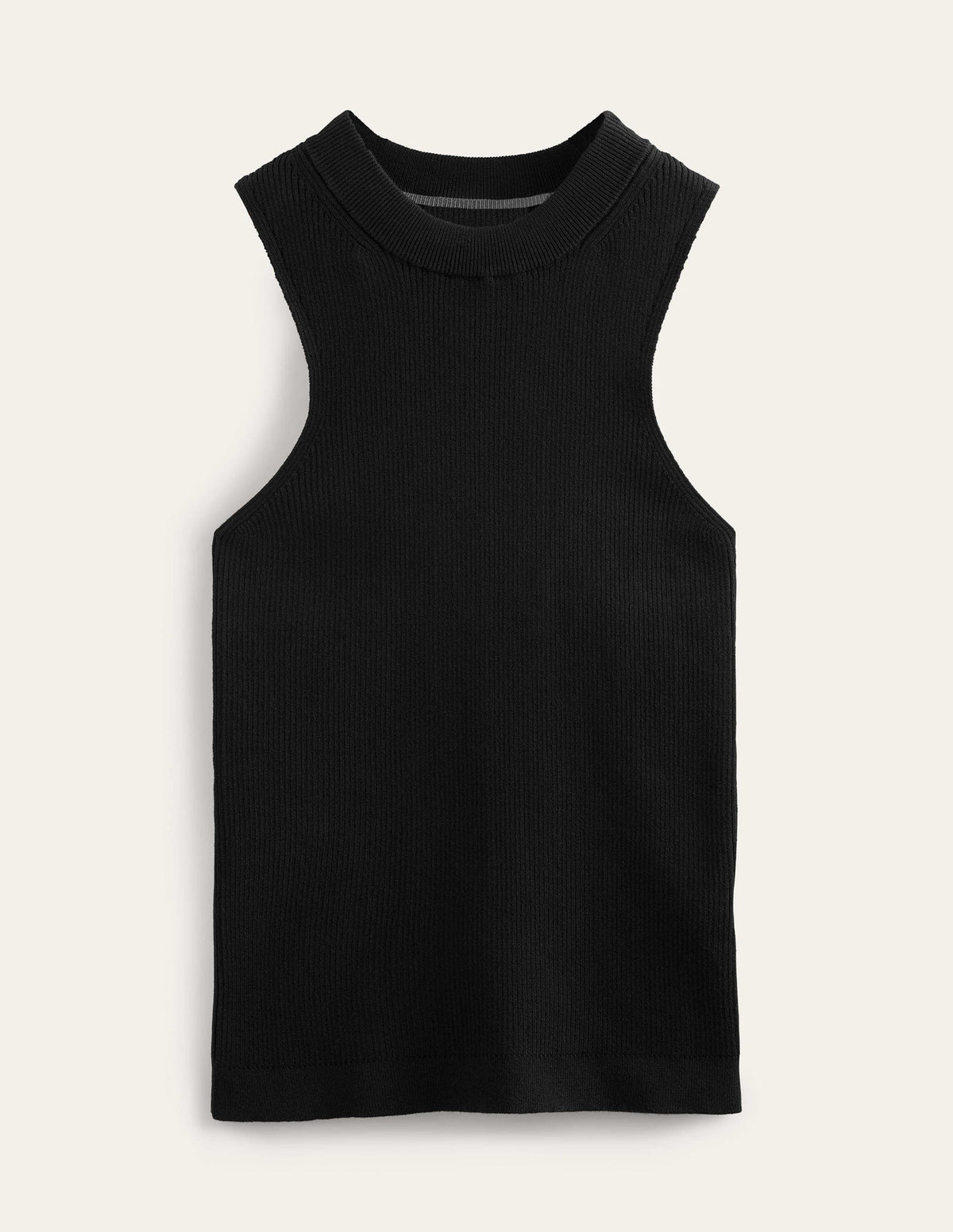 Ribbed Racer Vest-Black - Image 5