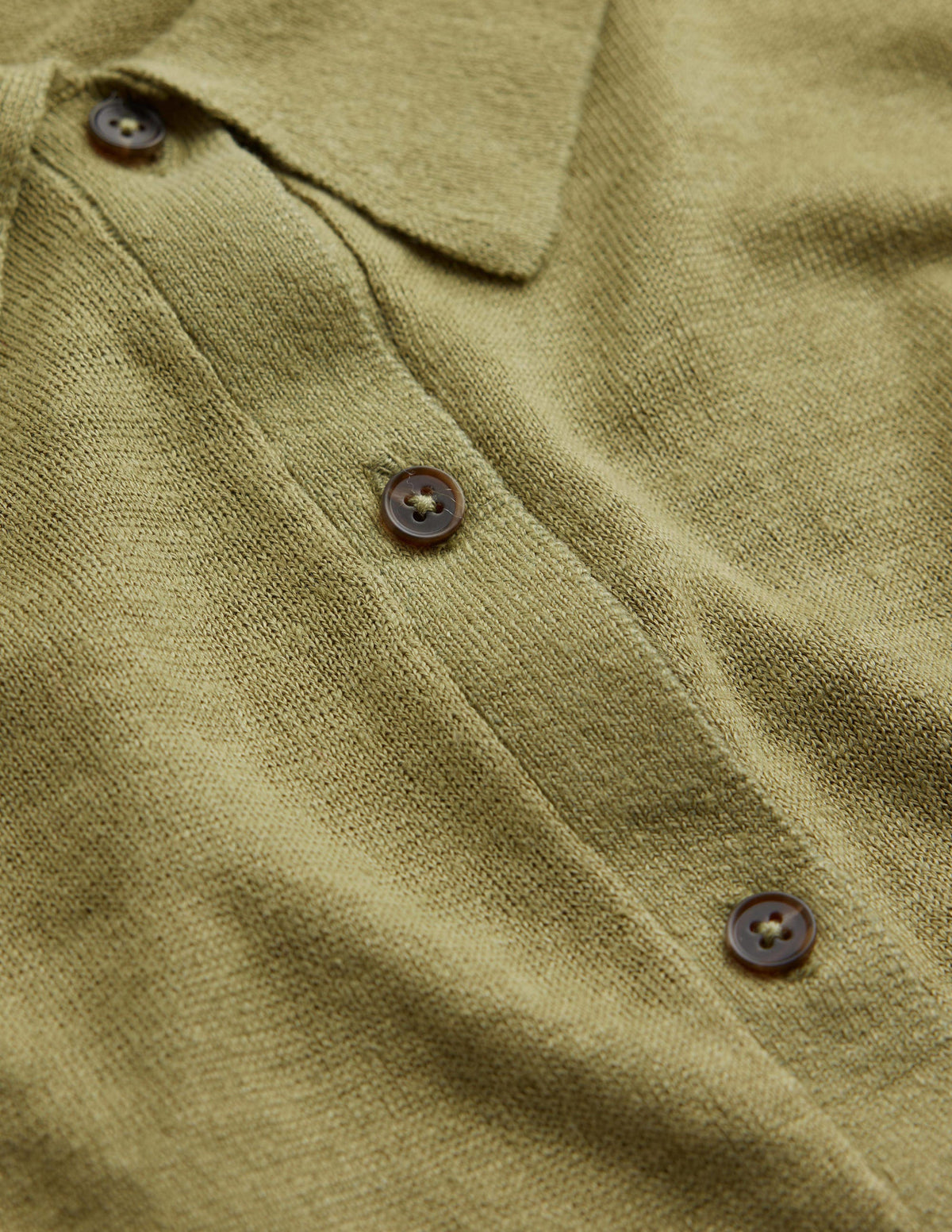 Collared Linen Knitted Shirt-River Reed - Image 6