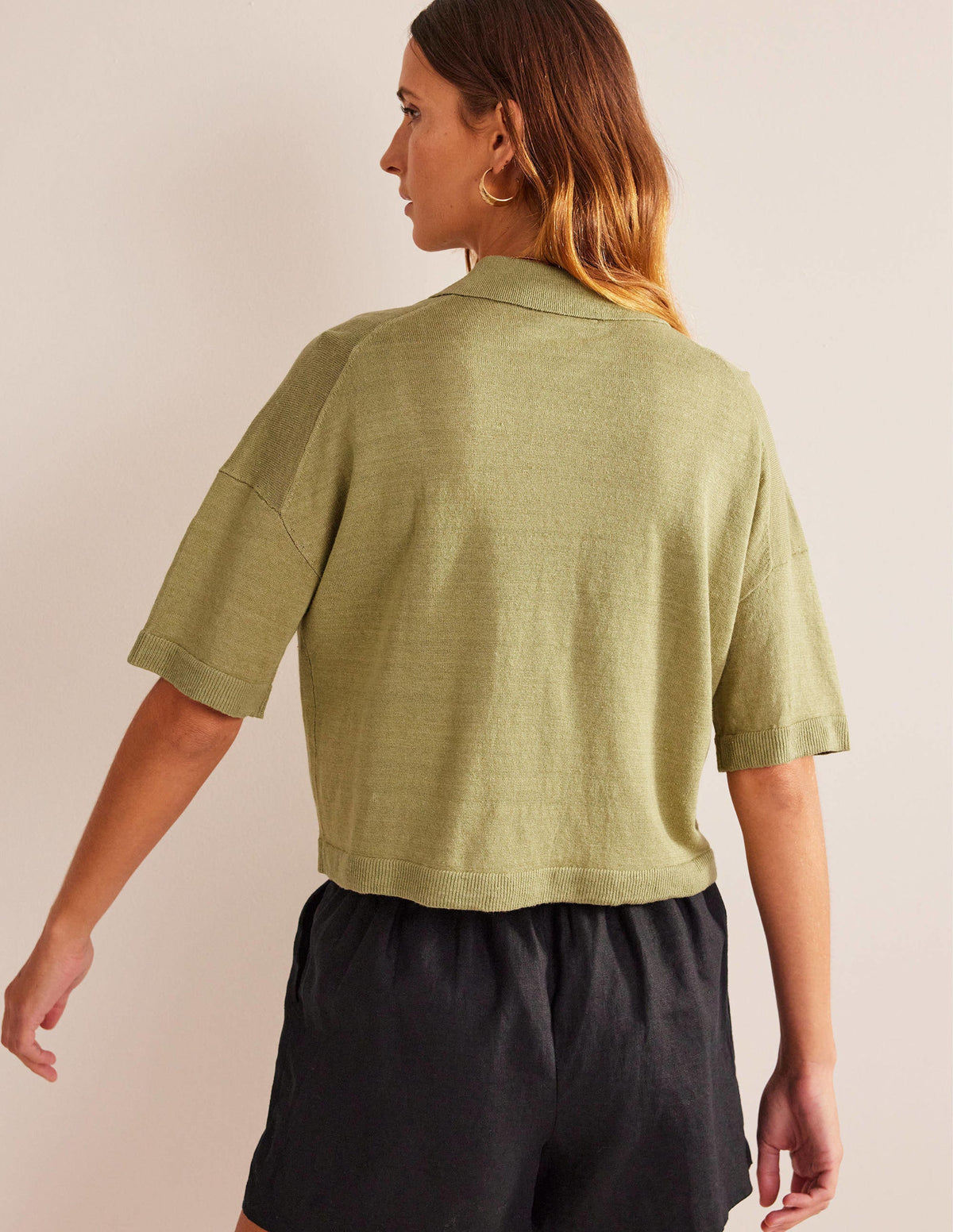 Collared Linen Knitted Shirt-River Reed-3