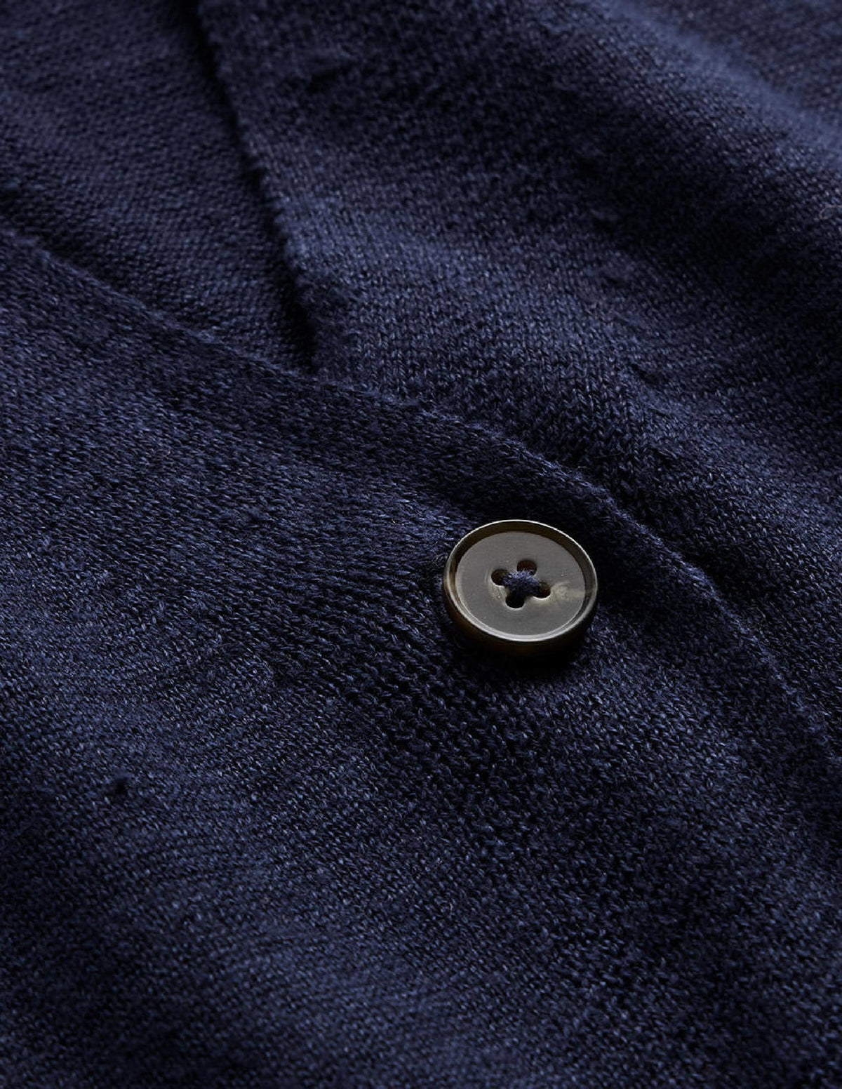 Drop-Shoulder Linen Cardigan-Navy-7