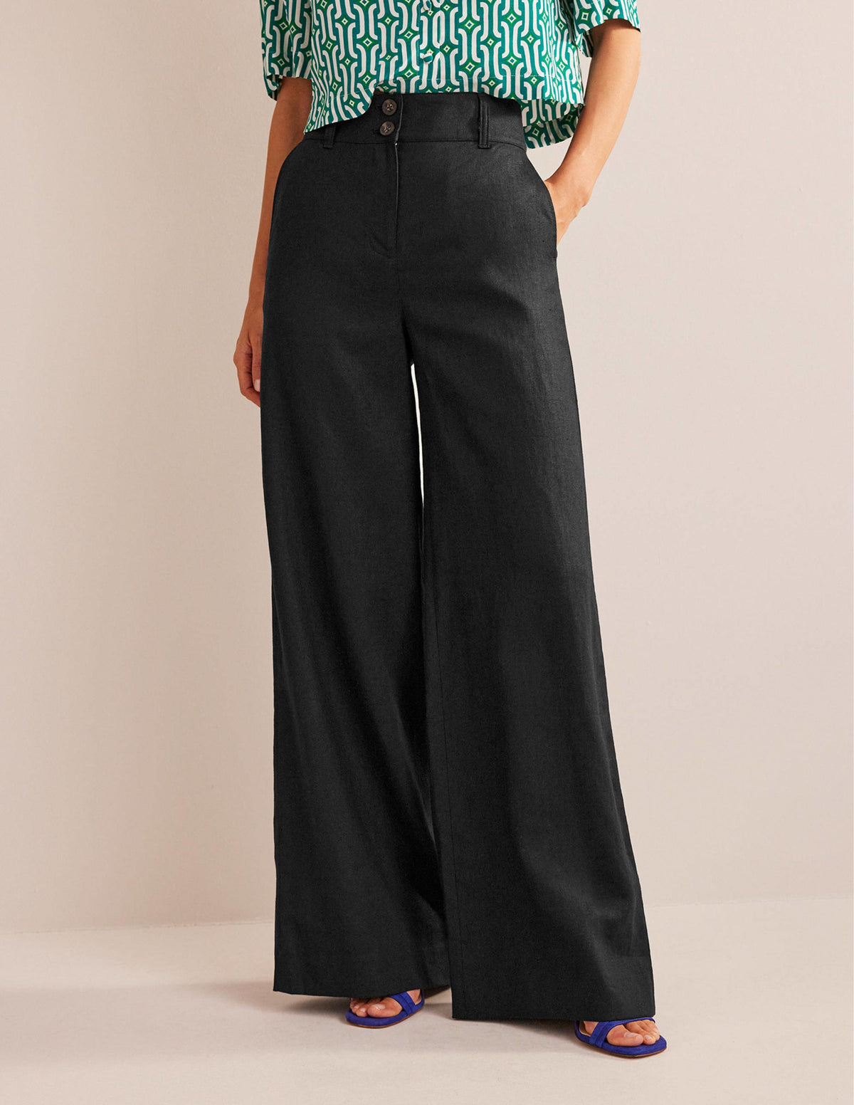 Highbury Linen Pants-Black - Image 4