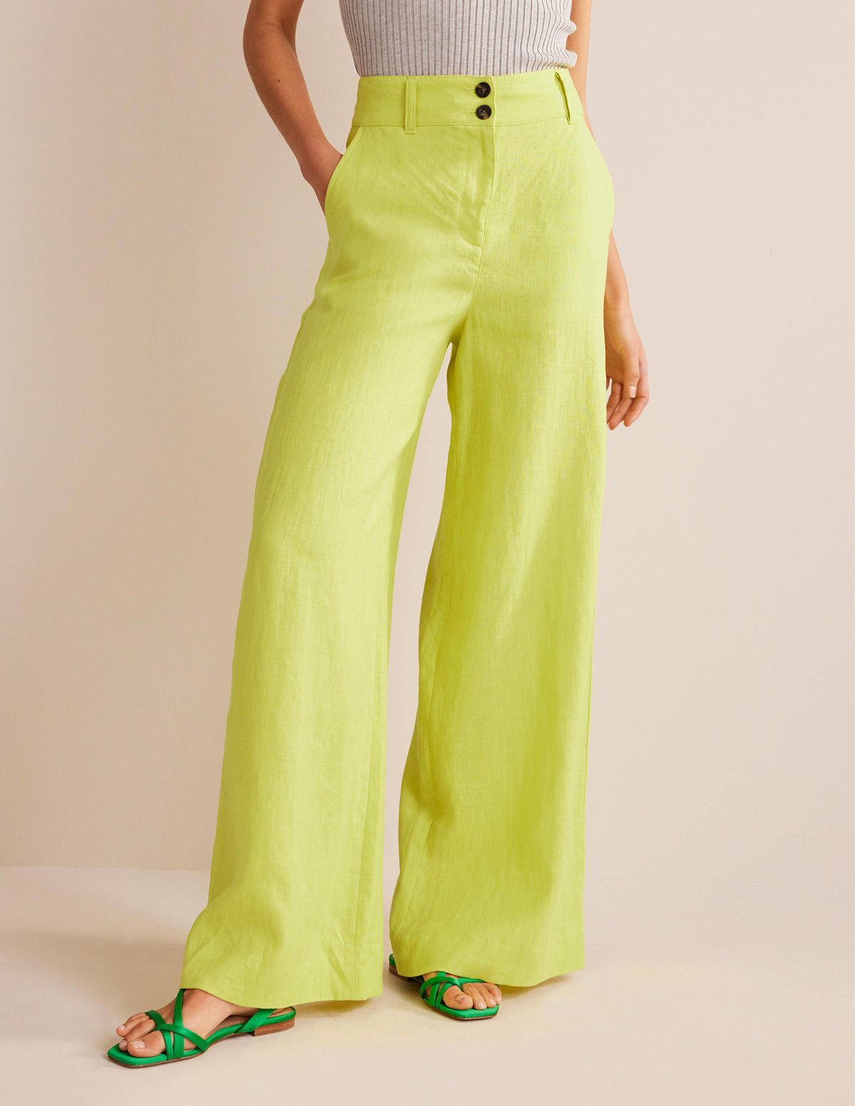 Highbury Linen Pants-CItrus-4