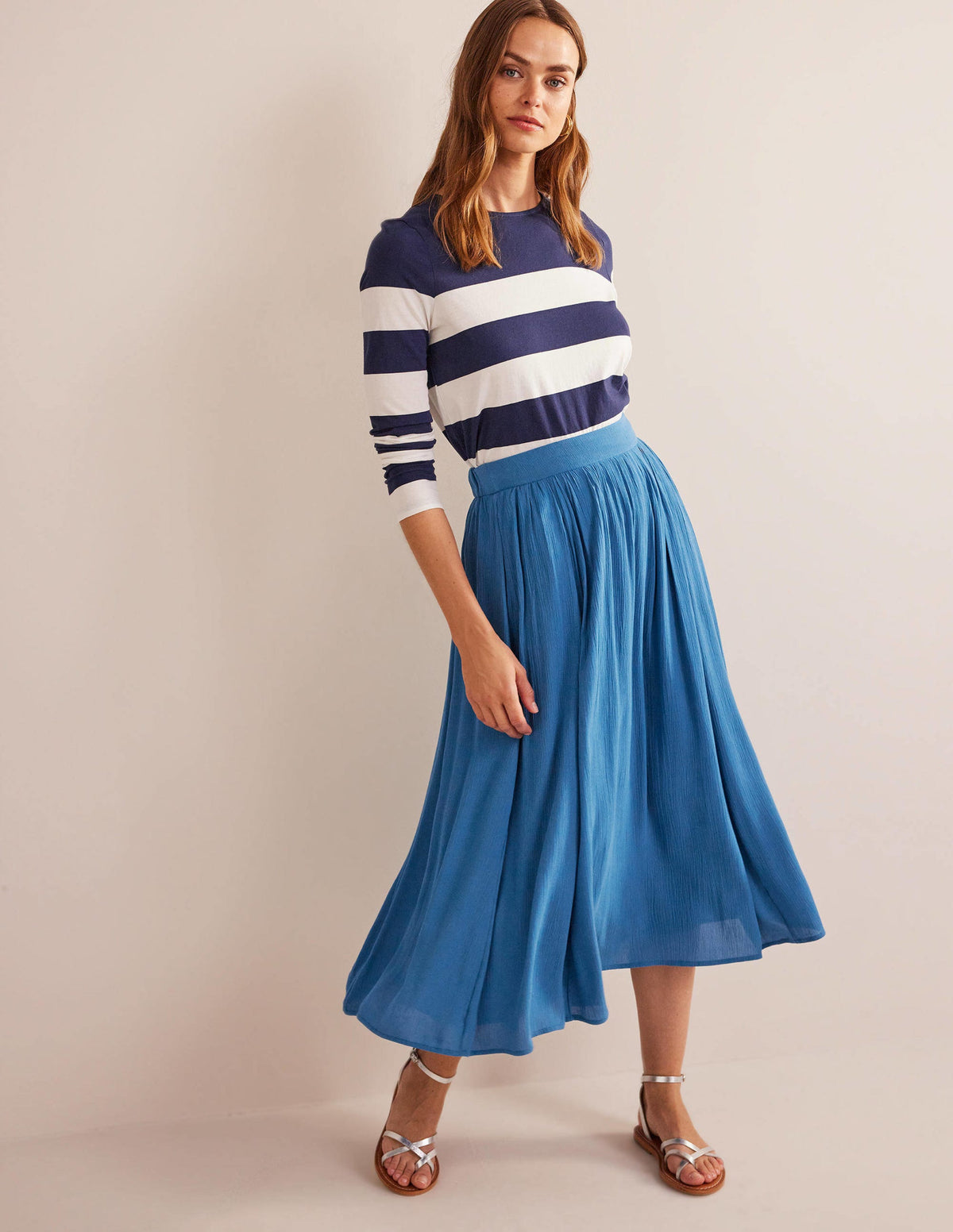 Vacation Midi Skirt-Aegean blue - Image 1
