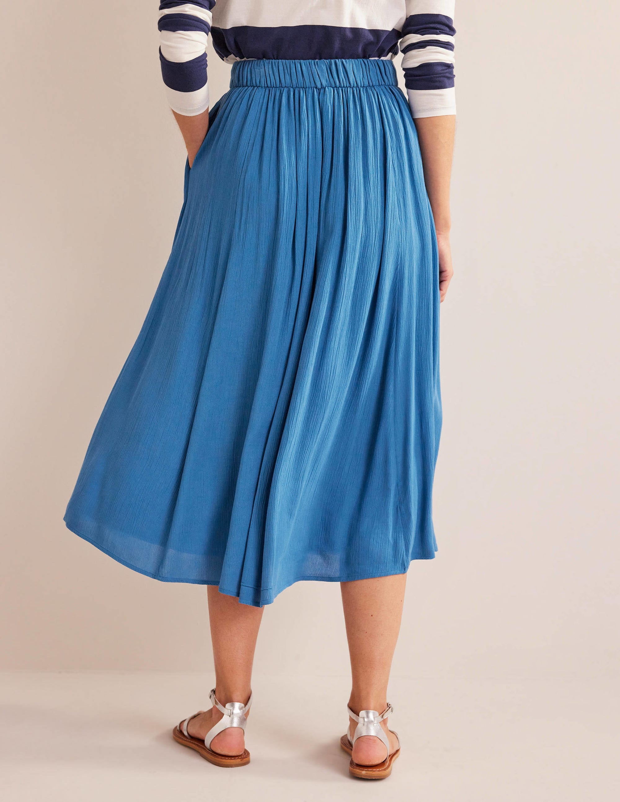 Vacation Midi Skirt-Aegean blue - Image 3