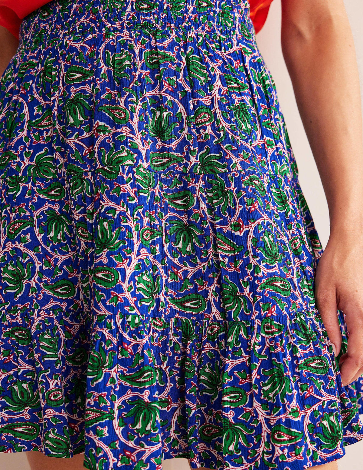 Vacation Mini Skirt-Blue Wave, Botanic Vine-2
