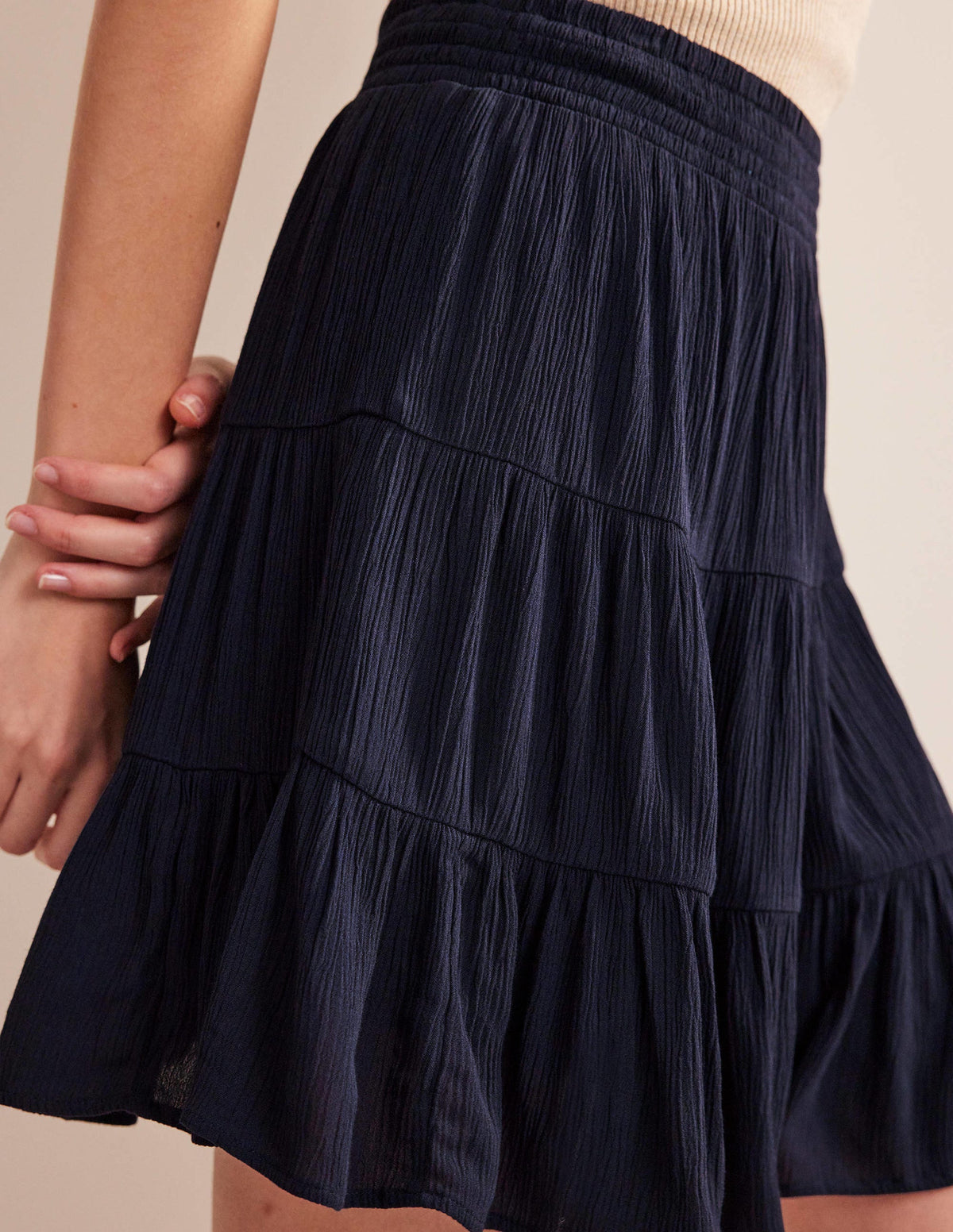 Vacation Mini Skirt-Navy-2