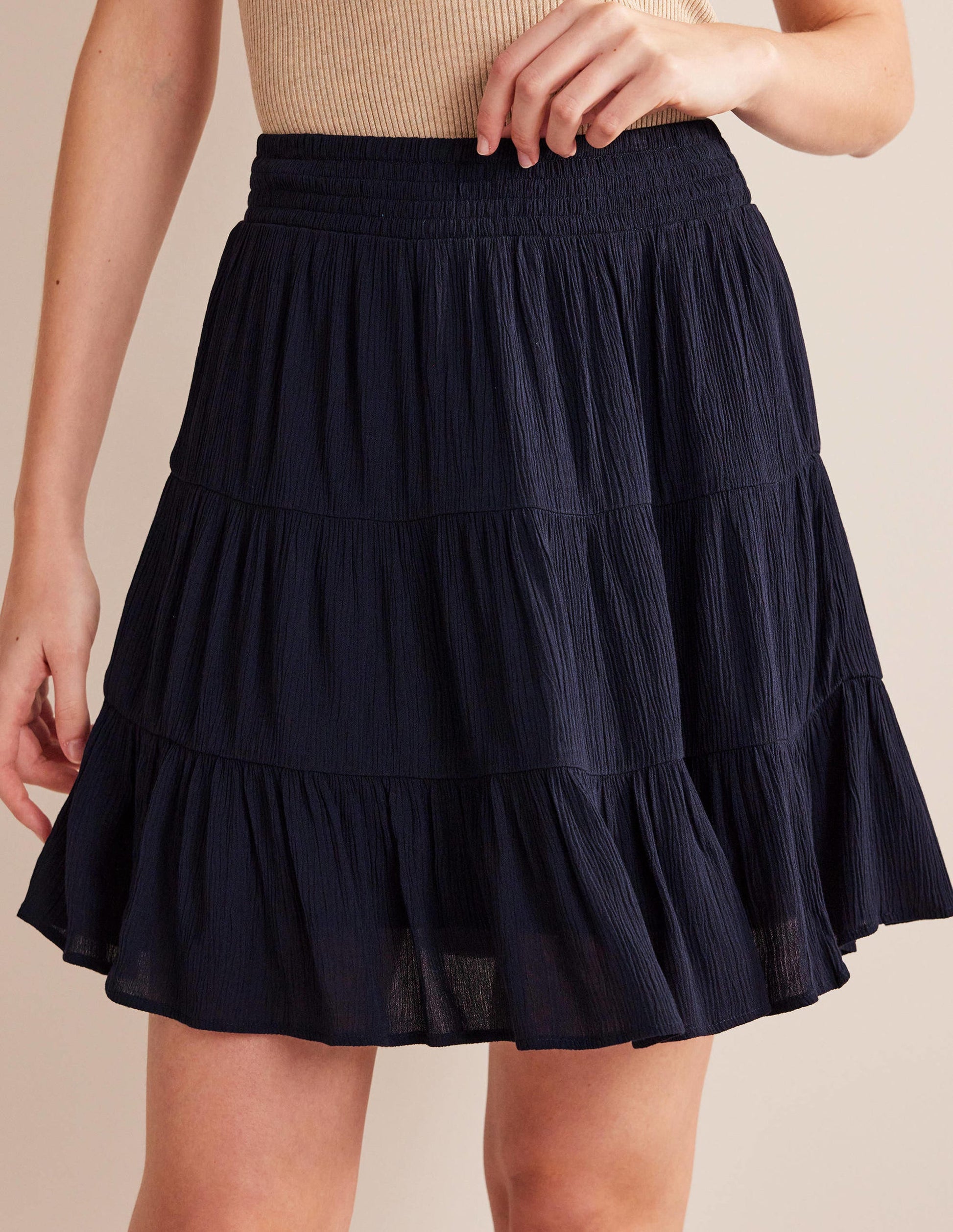 Vacation Mini Skirt-Navy-4