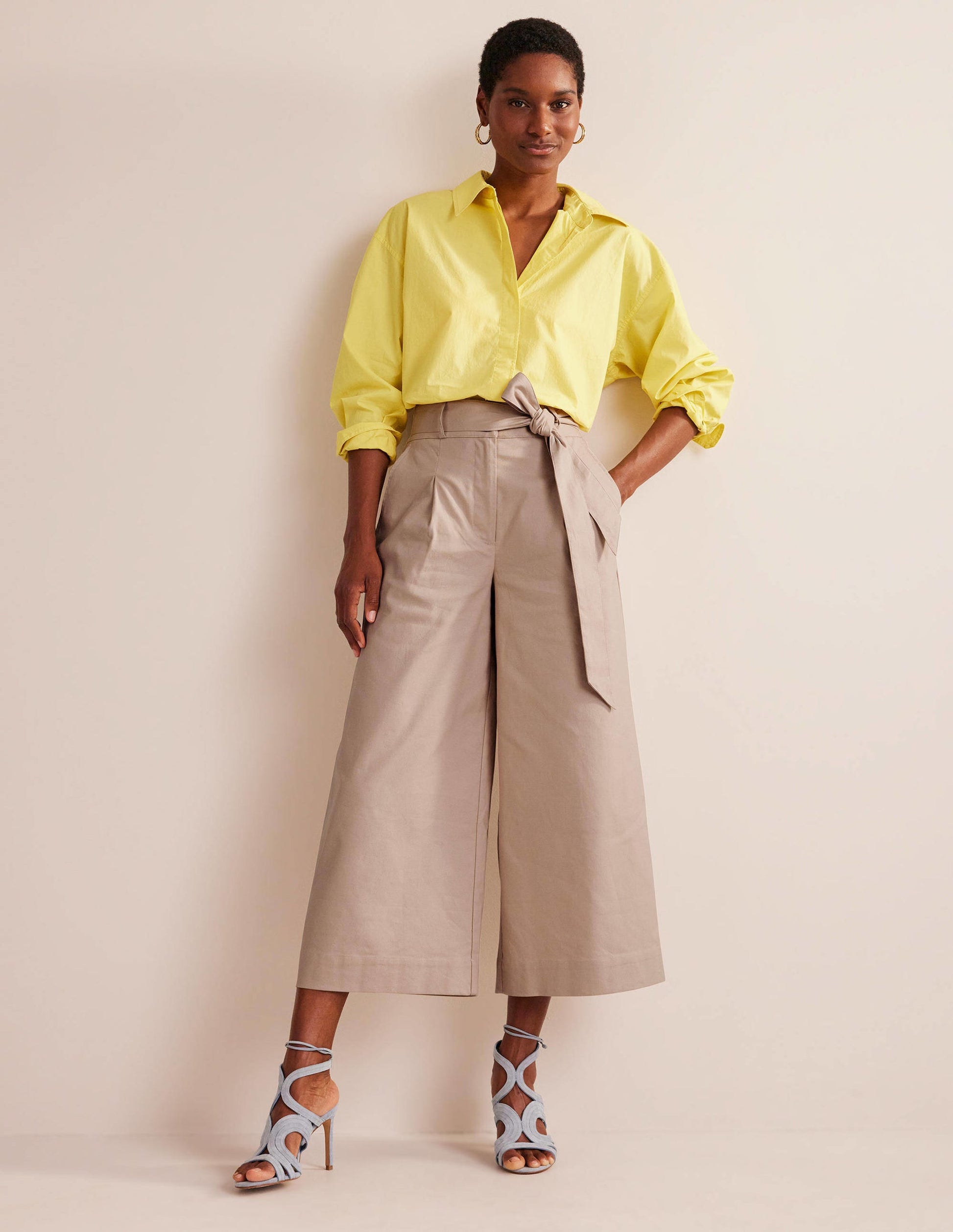 Cropped Wide-Leg Pants-Rope-1