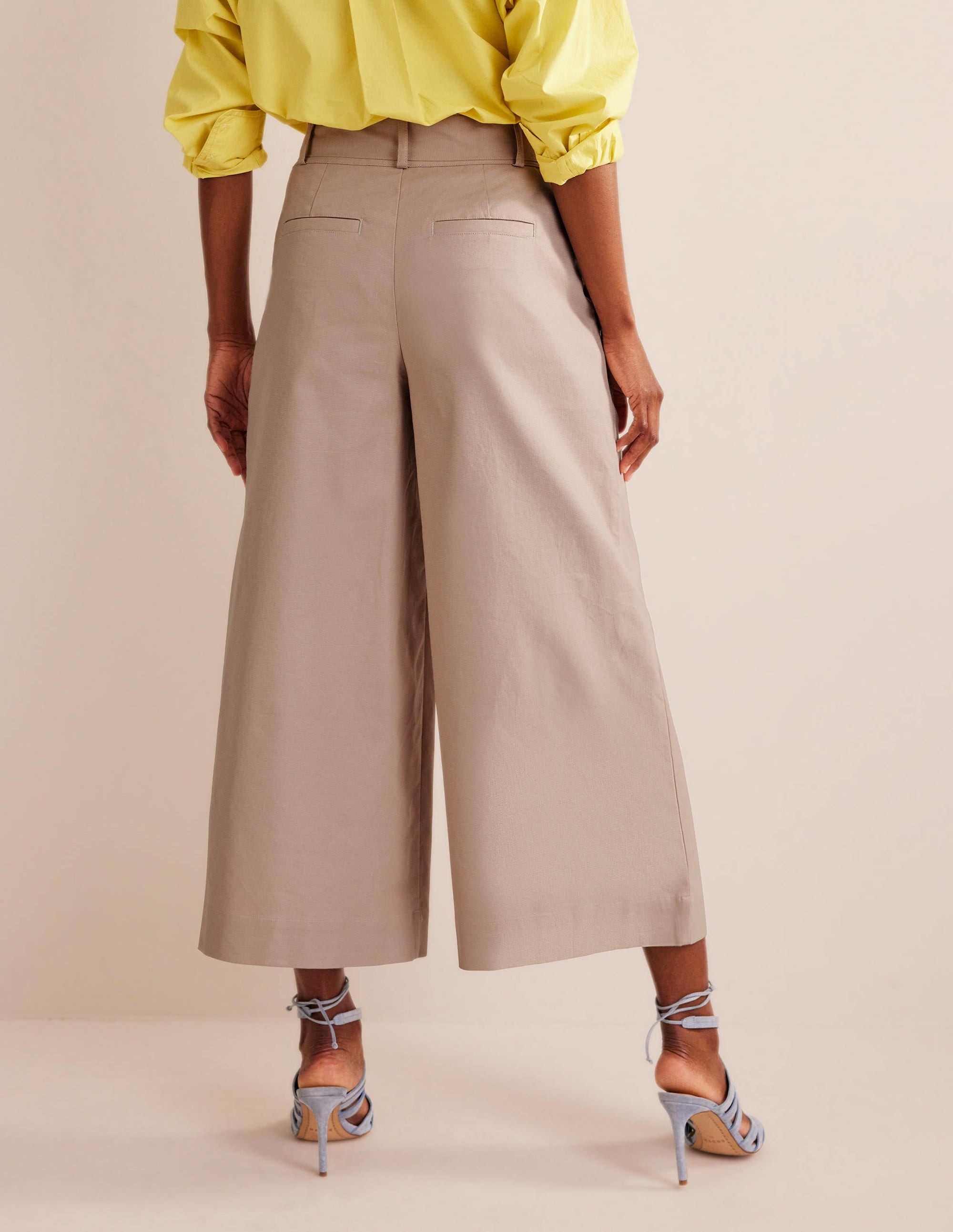 Cropped Wide-Leg Pants-Rope - Image 3