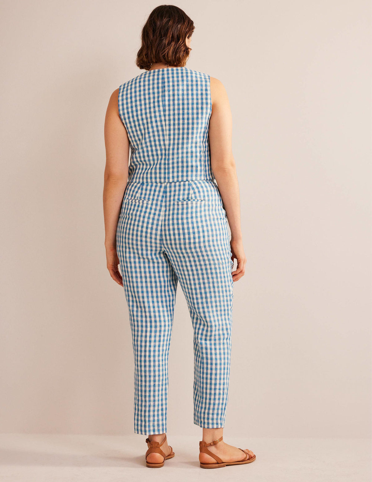 Kew Linen Pants-Check - Image 7