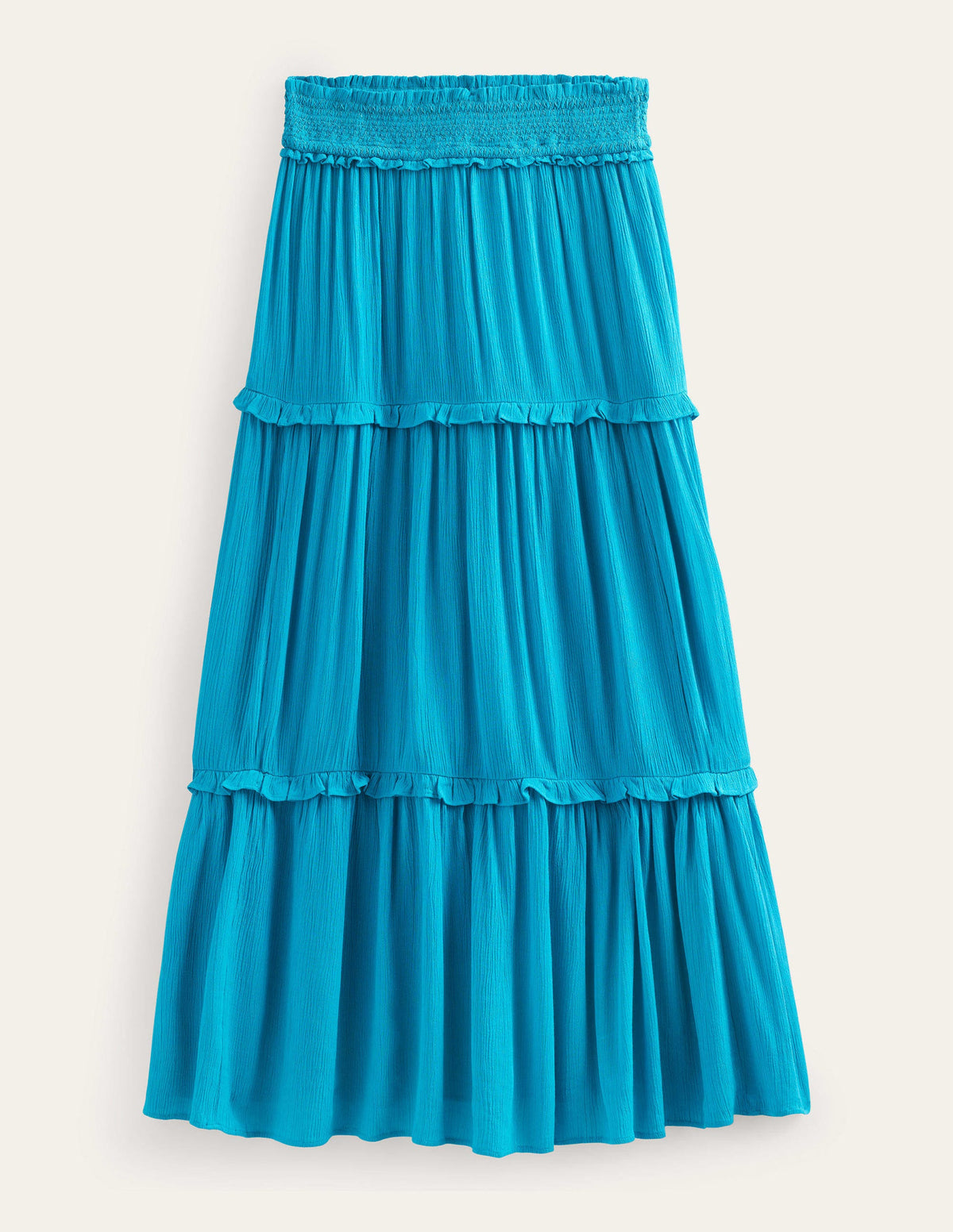 Smocked-Waist Holiday Skirt-Ultramarine-5