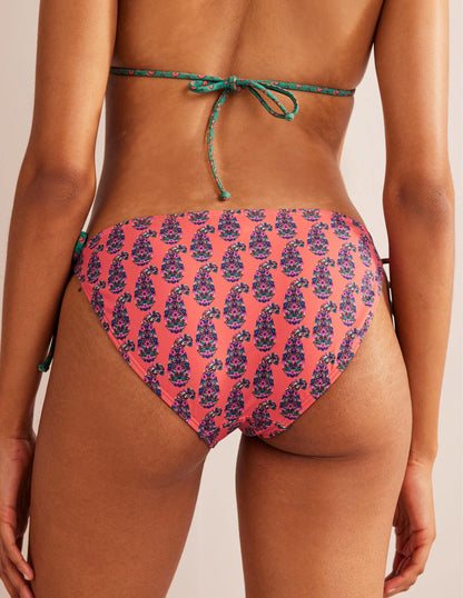 Symi String Bikini Bottoms-Persimmon Orange Paisley-3