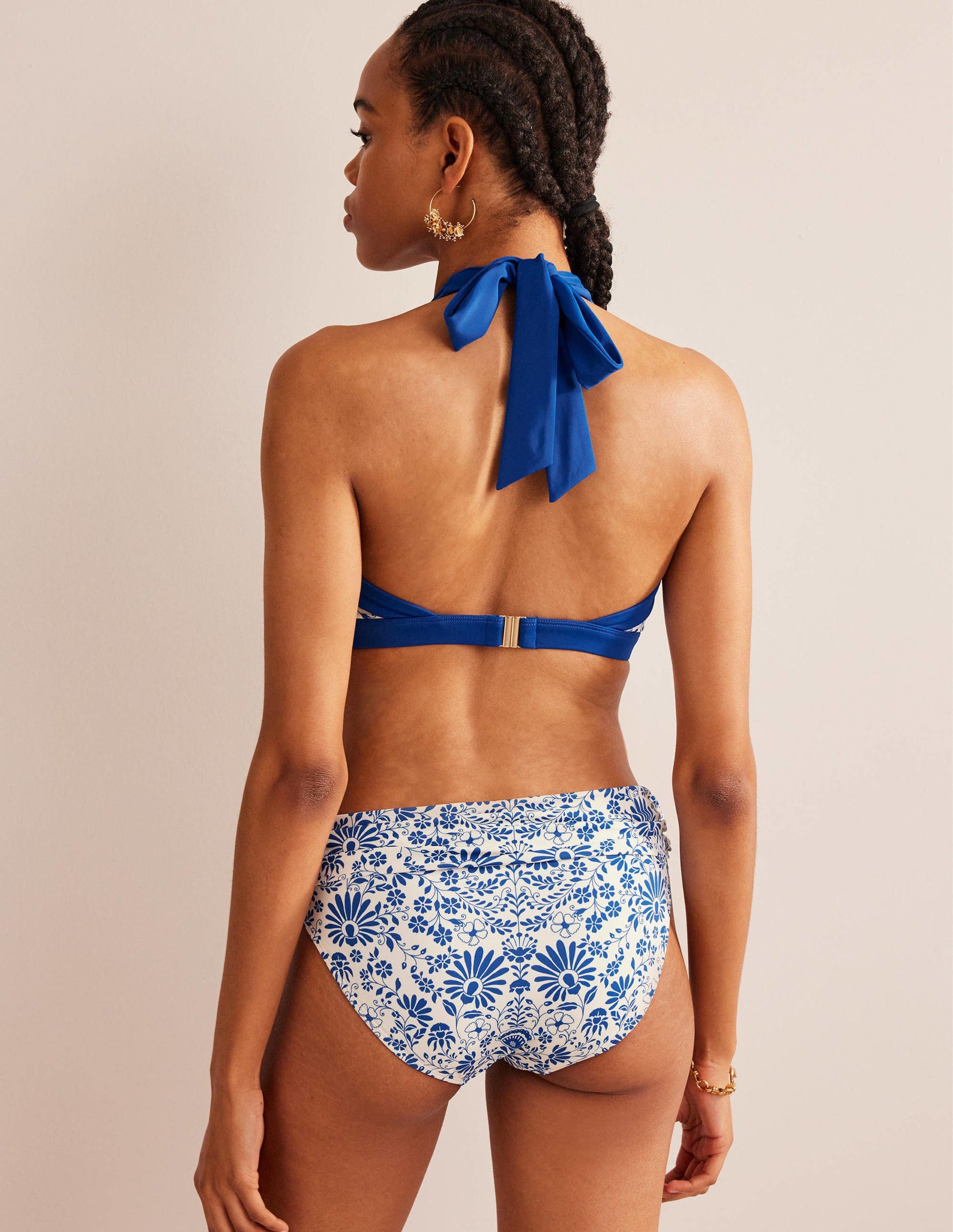 Ithaca Halter Bikini Top-Ivory, Lake Blue Gardenia-3