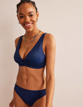 Twisted Classic Bikini Top-French Navy