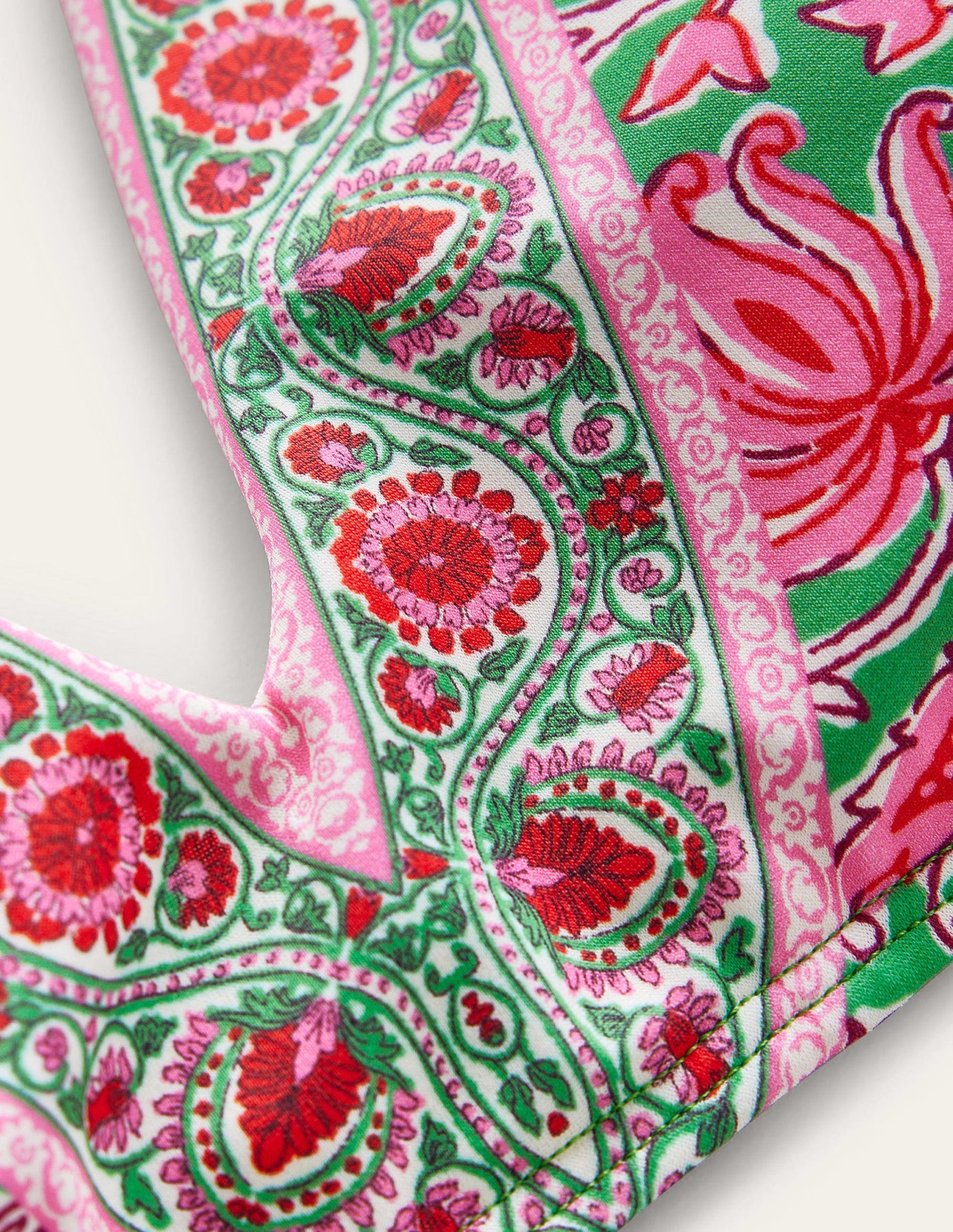 Bow Shoulder Bikini Top-Lime, Botanic Vine-6