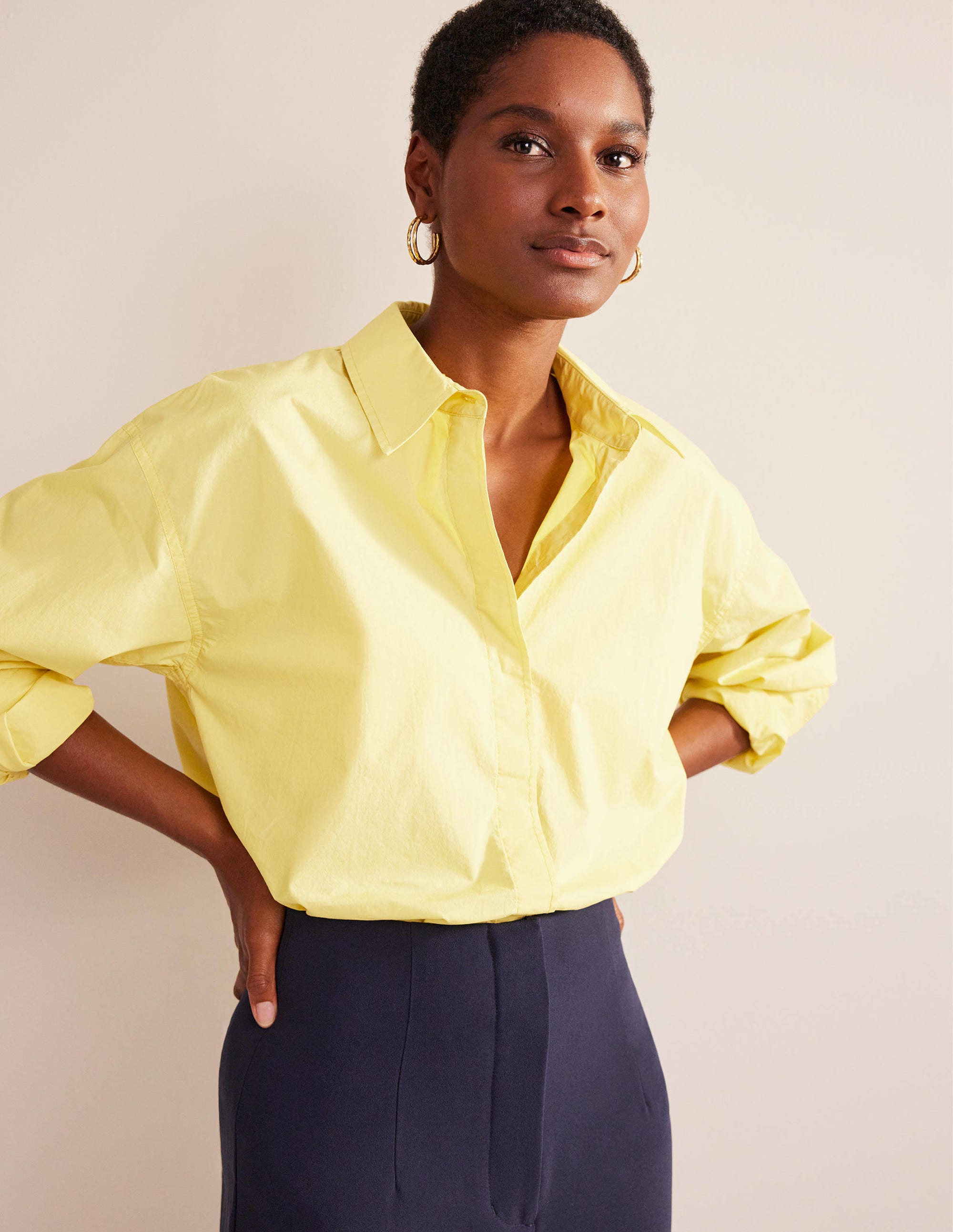 Oversized Cotton Shirt-Pineapple - Image 1