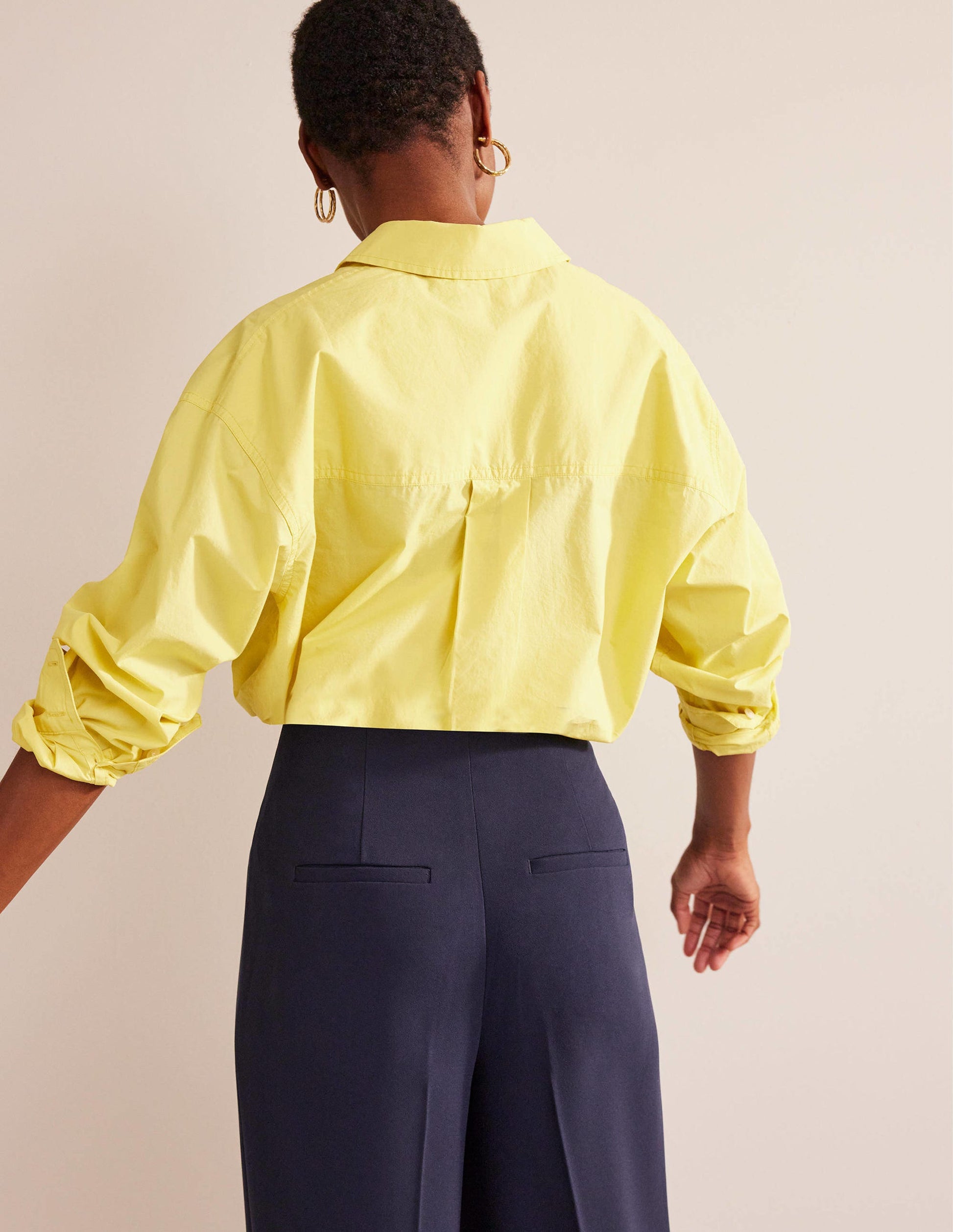 Oversized Cotton Shirt-Pineapple-3