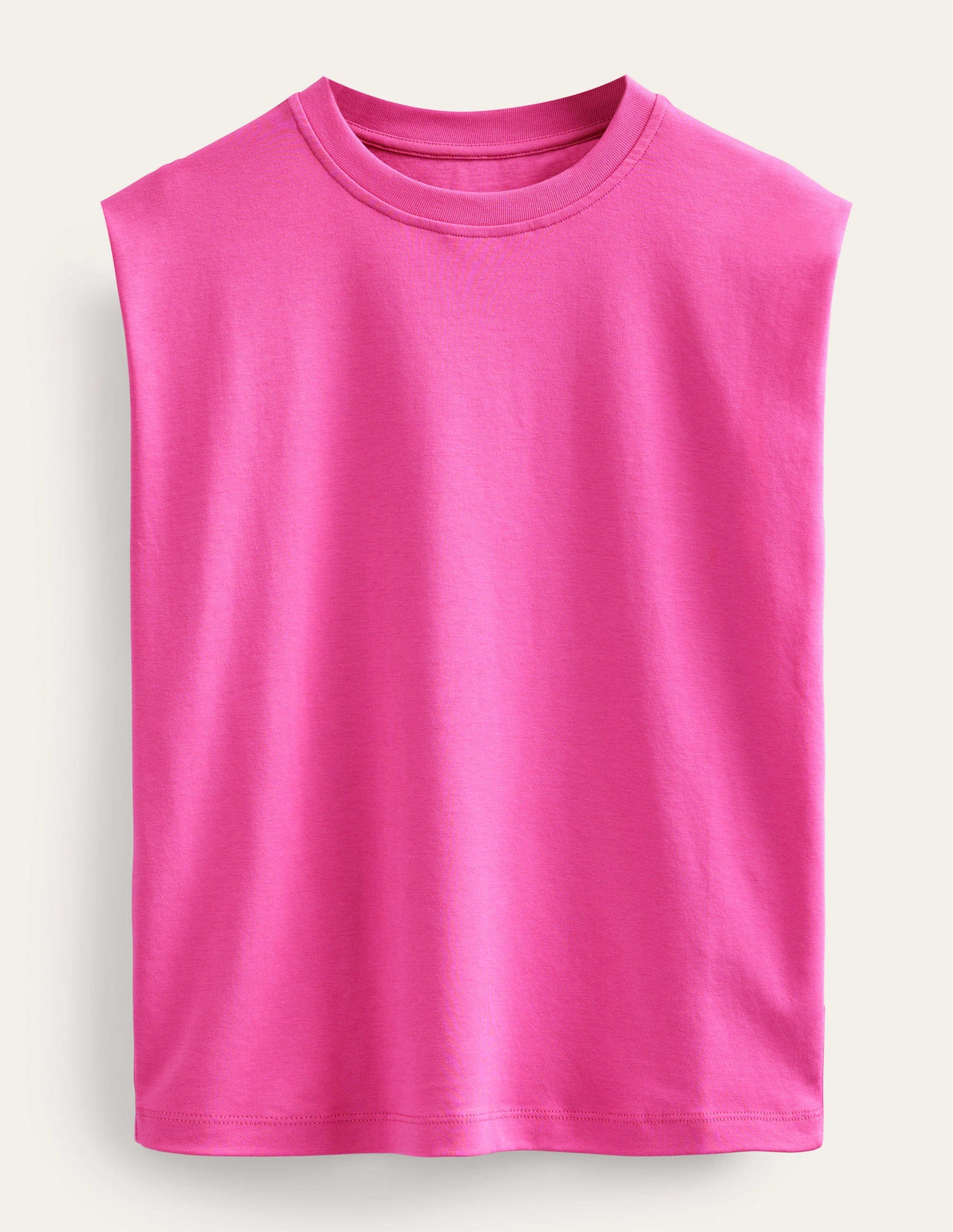Perfect Cotton Sleeveless Top-Fuchsia Fedora-6