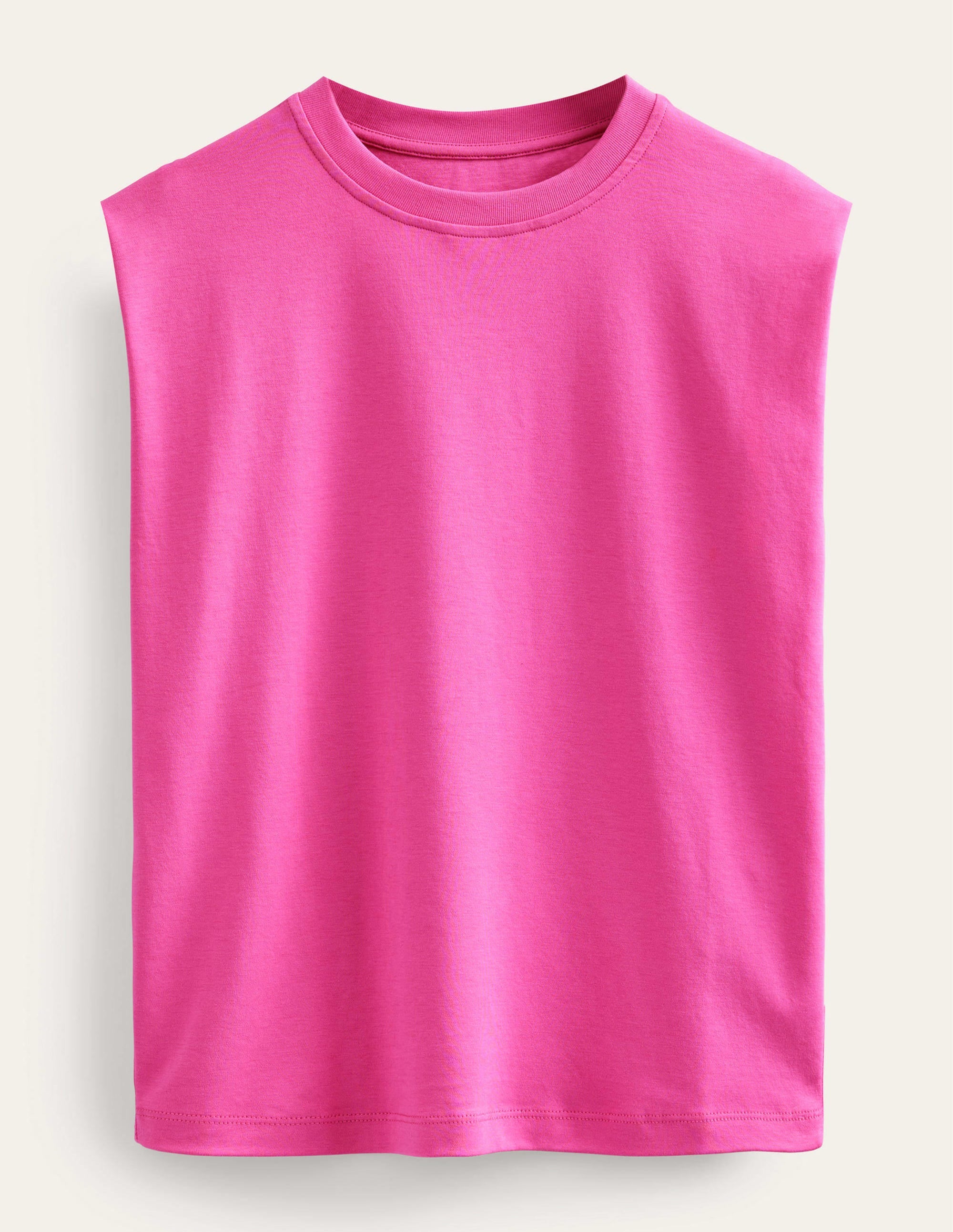 Perfect Cotton Sleeveless Top-Fuchsia Fedora - Image 6