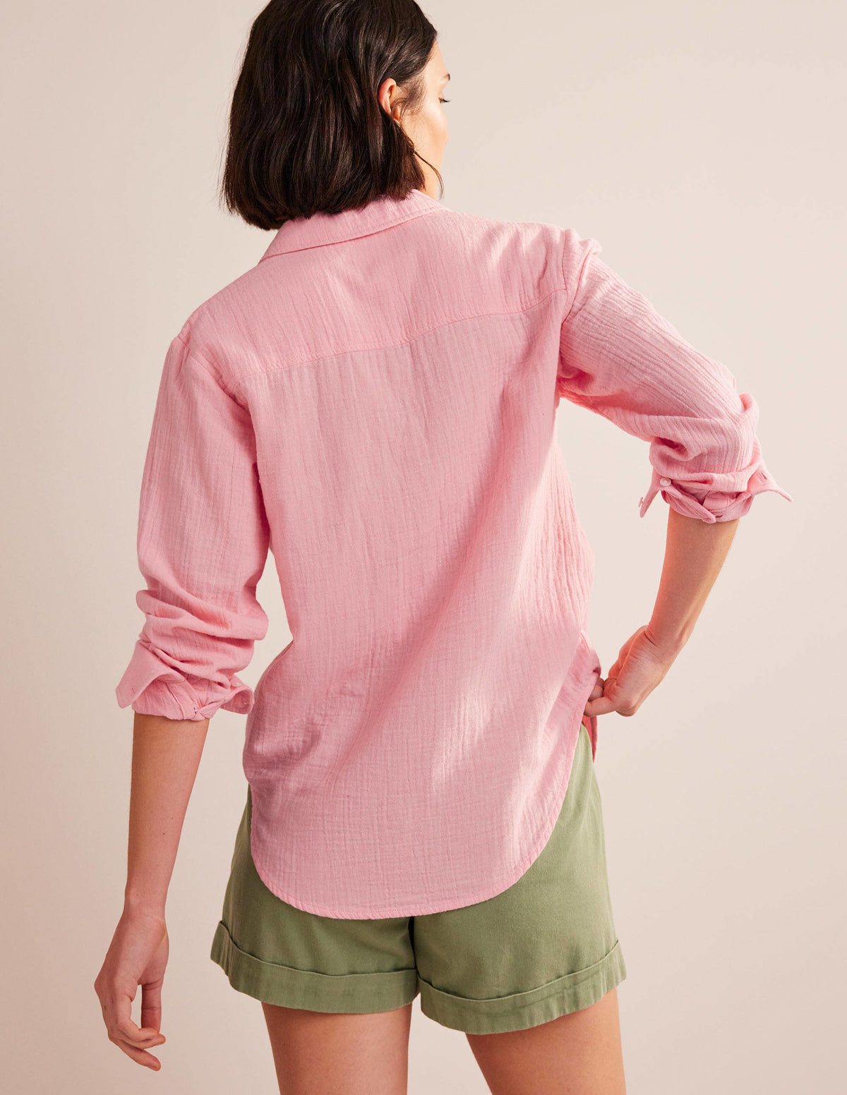 Cotton Texture Shirt-Dahlia Pink-3