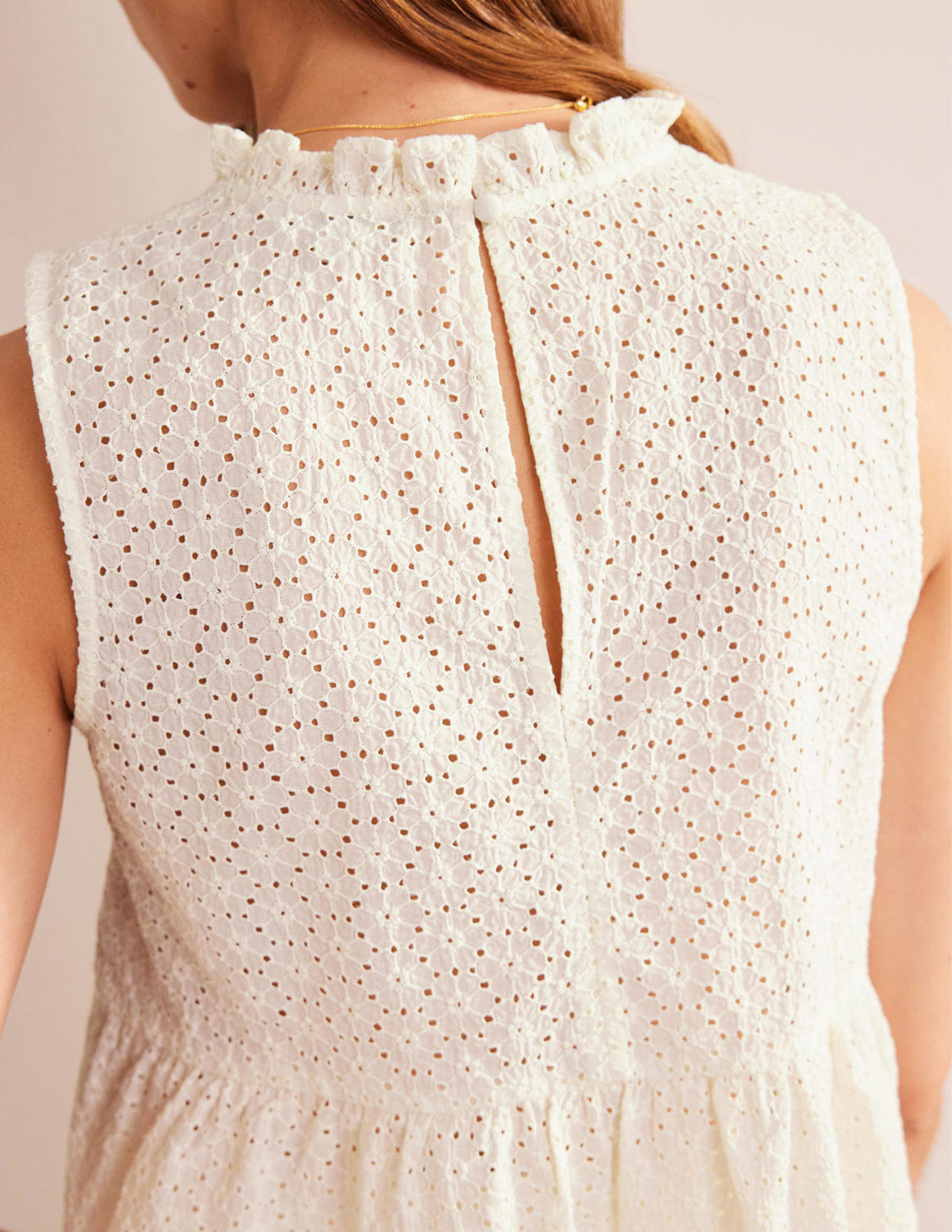 Broderie Peplum Top-Ivory-2