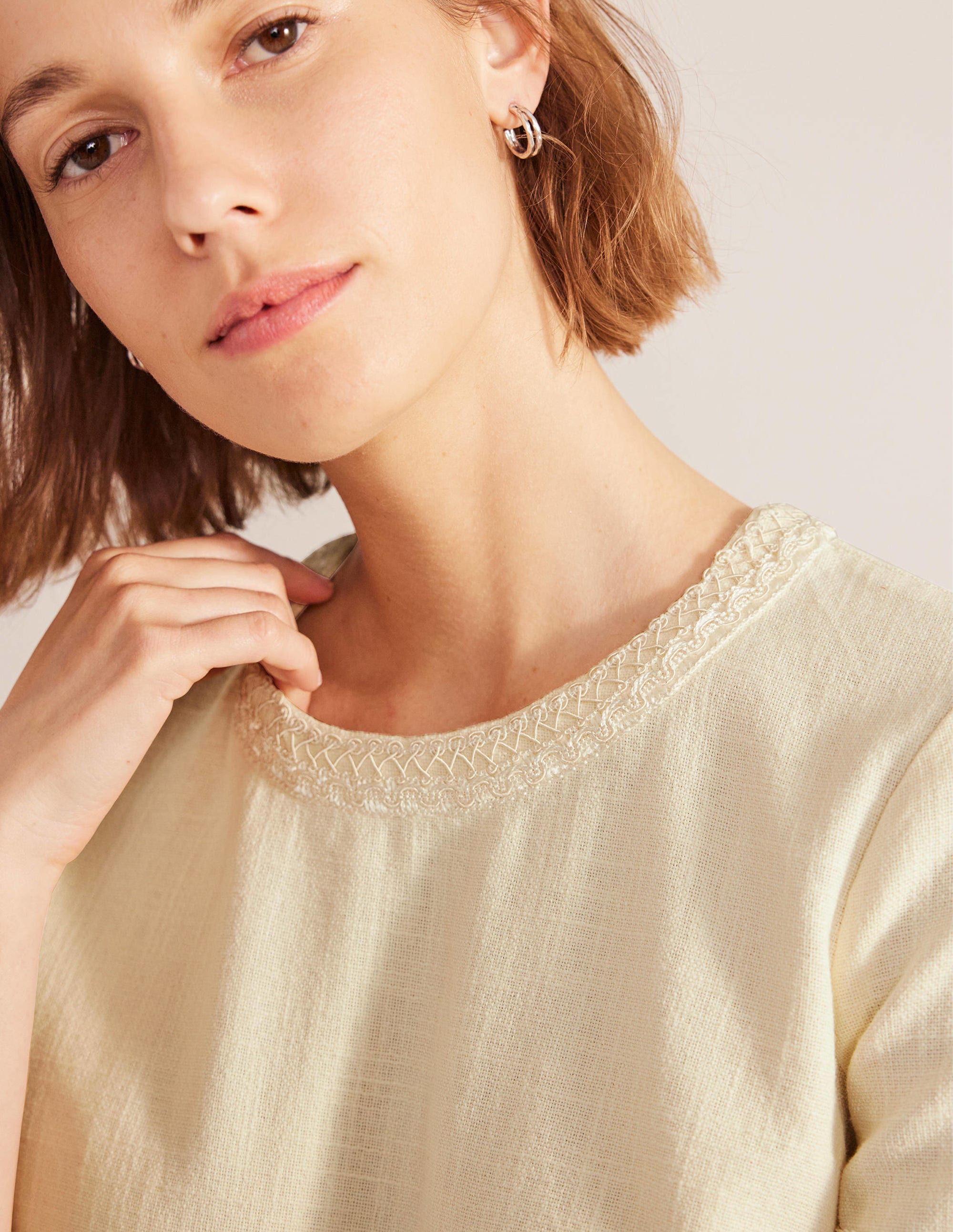 Fringe Trim Top-Ivory - Image 4