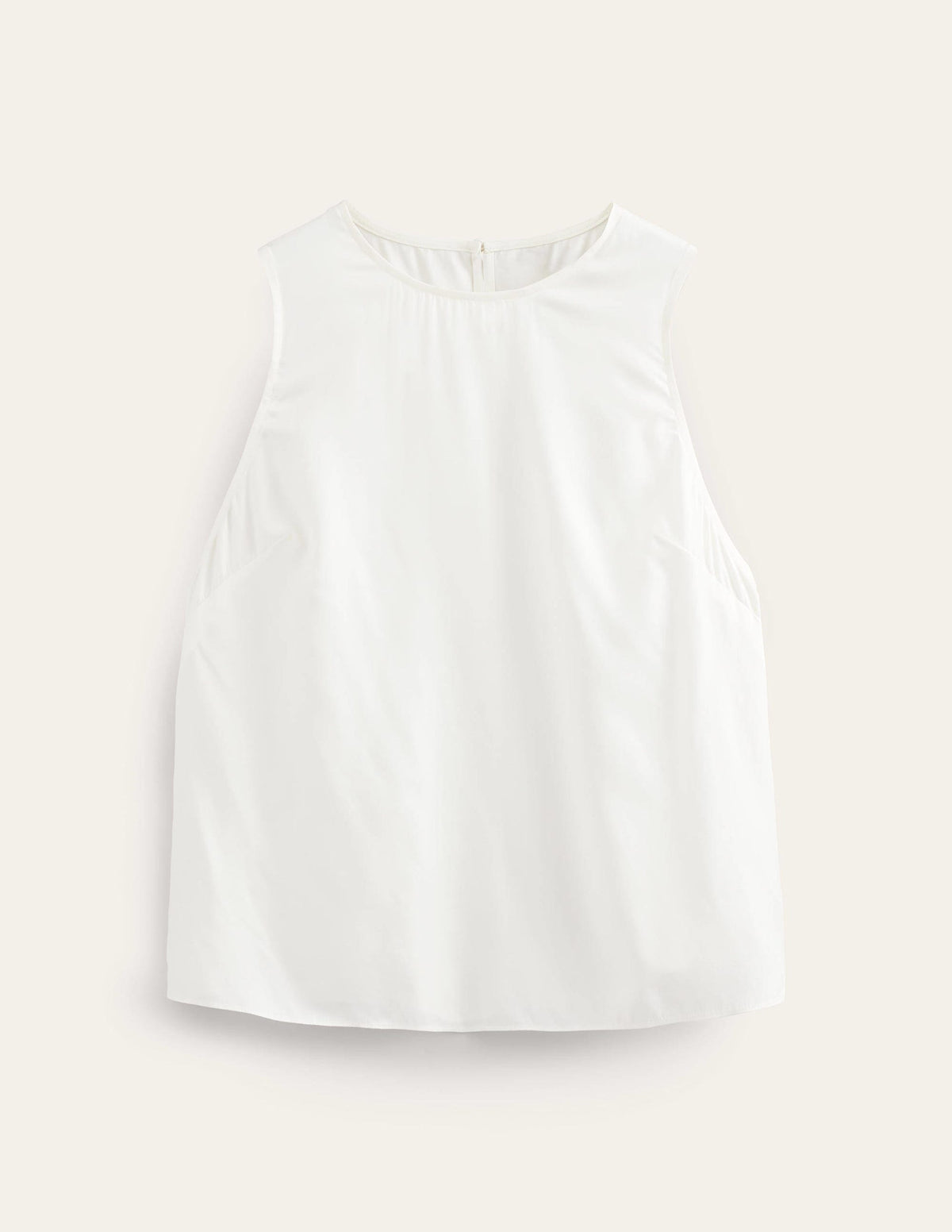 Silk Blend Shell Top-Ivory - Image 6