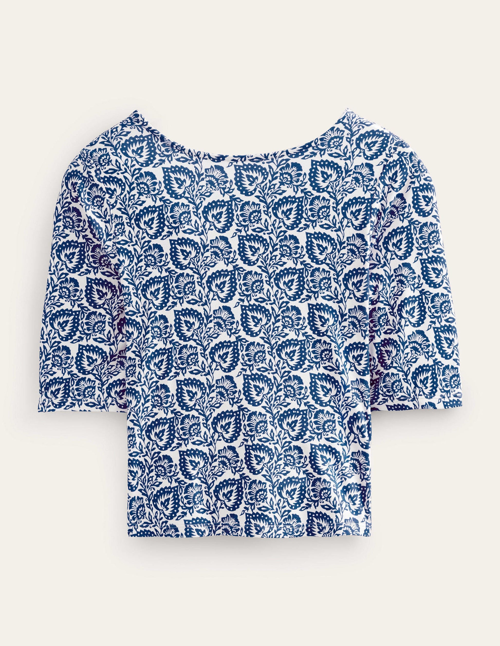Wrap Back Jersey Top-Sapphire, Oak Terrace-5