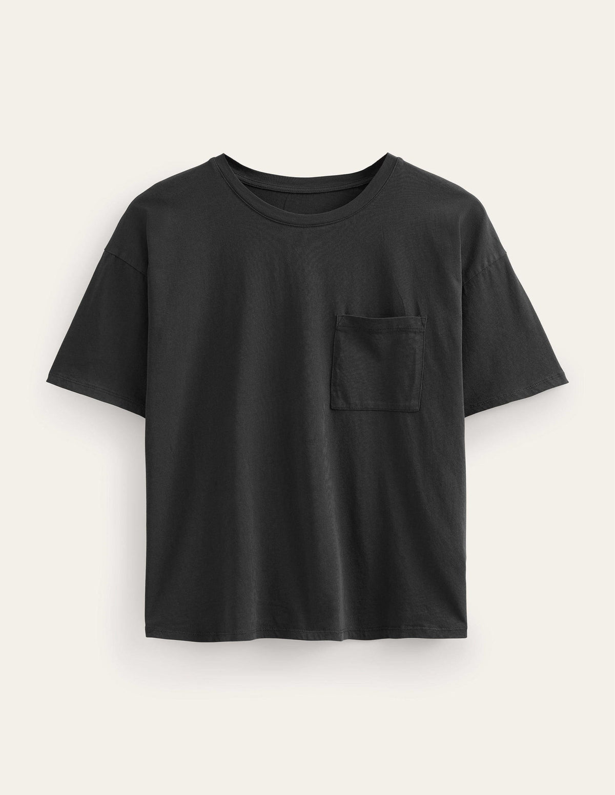 Oversized Washed T-Shirt-Black-5