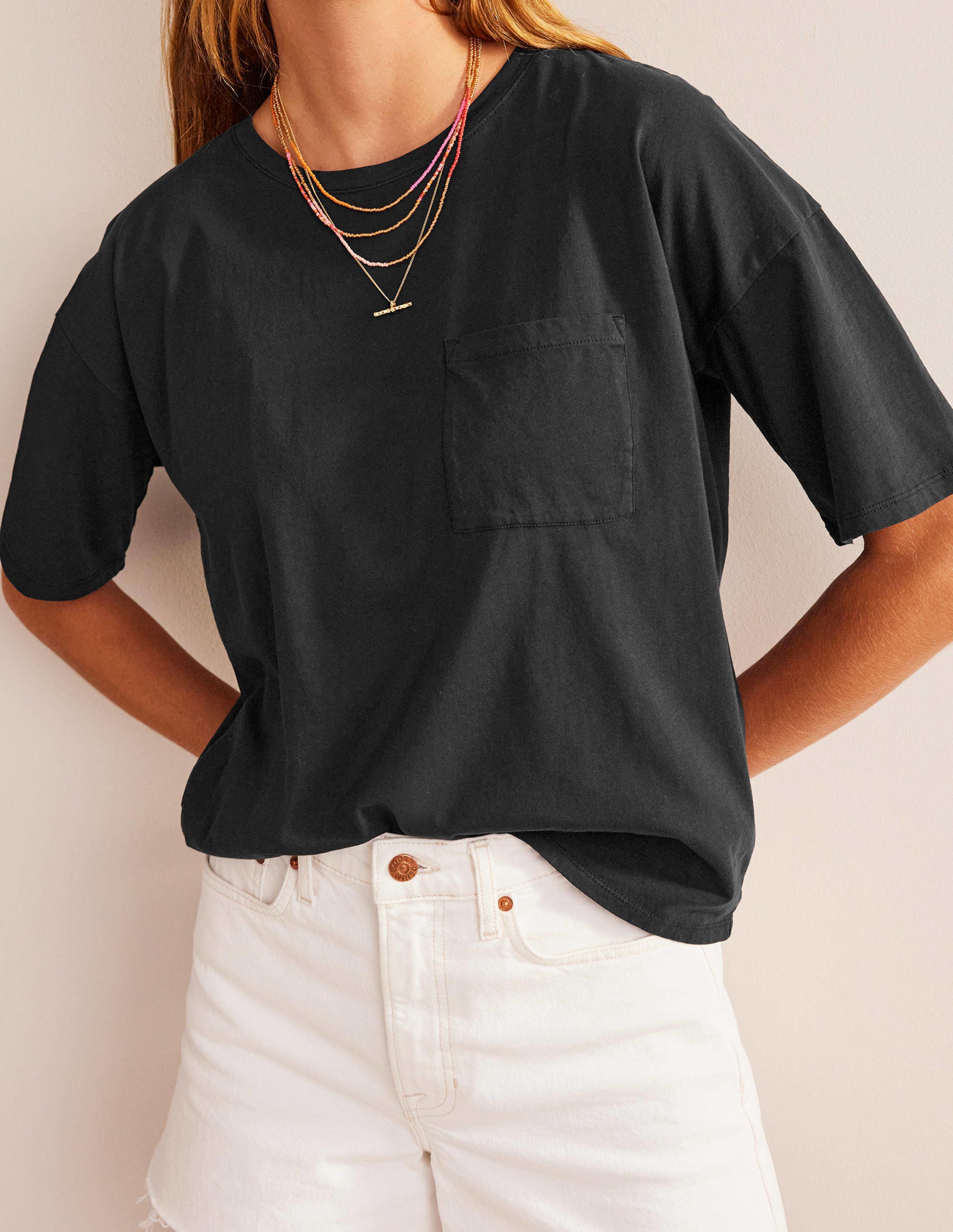 Oversized Washed T-Shirt-Black - Image 4