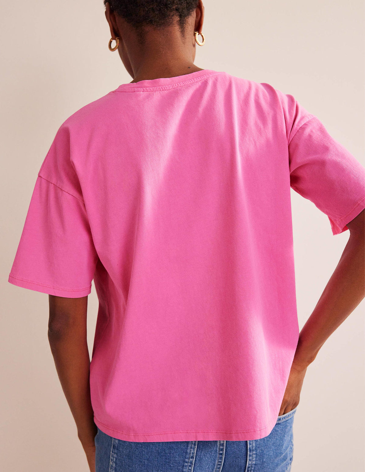 Oversized Washed T-Shirt-Plum Blossom-3