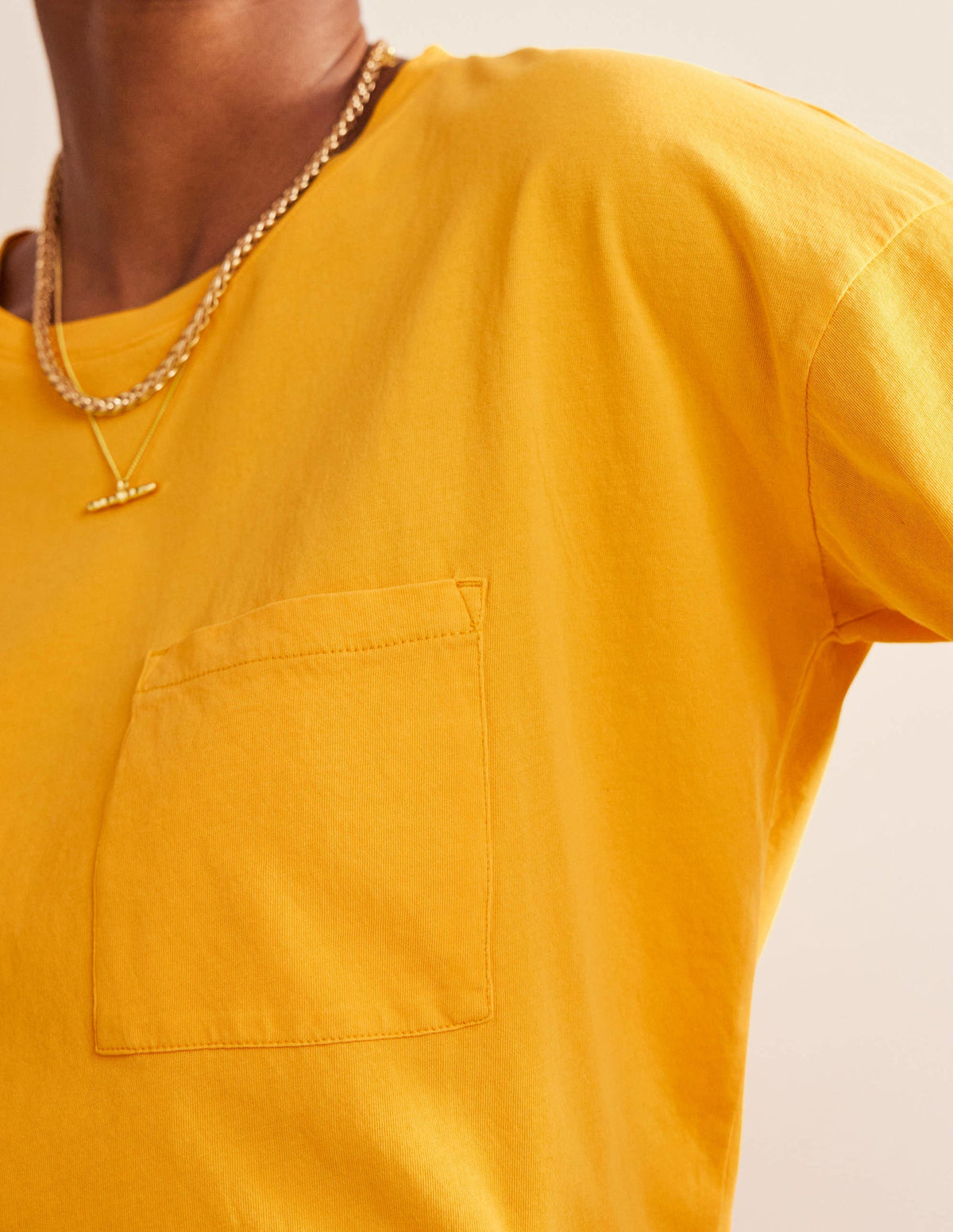 Oversized Washed T-Shirt-French Marigold-2