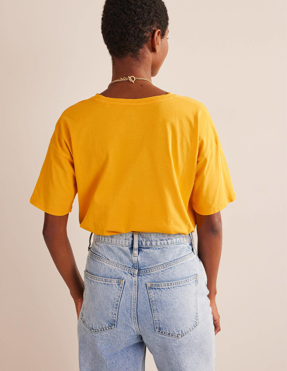 Oversized Washed T-Shirt-French Marigold - Image 3