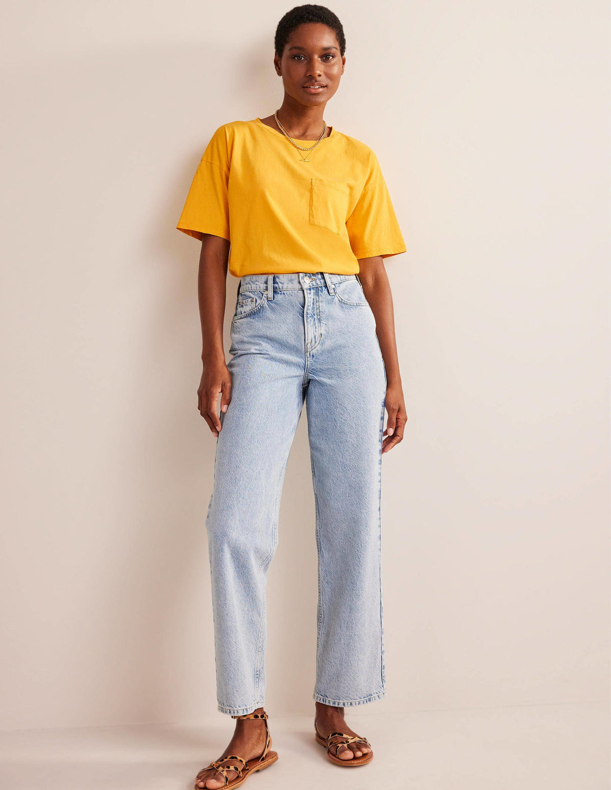 Oversized Washed T-Shirt-French Marigold - Image 4