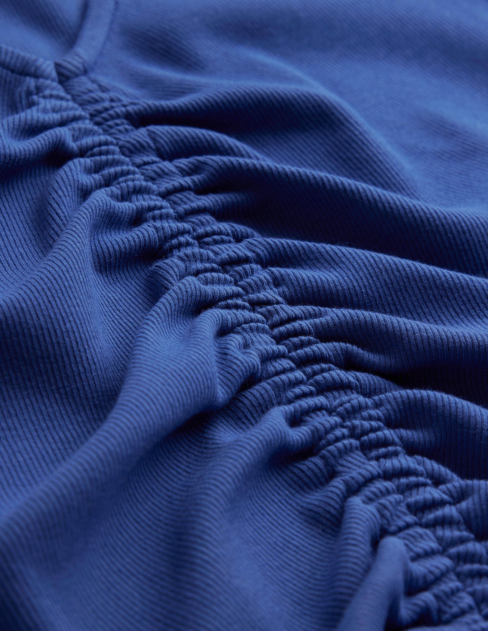 Ruched Front Rib T-shirt-Sapphire - Image 6