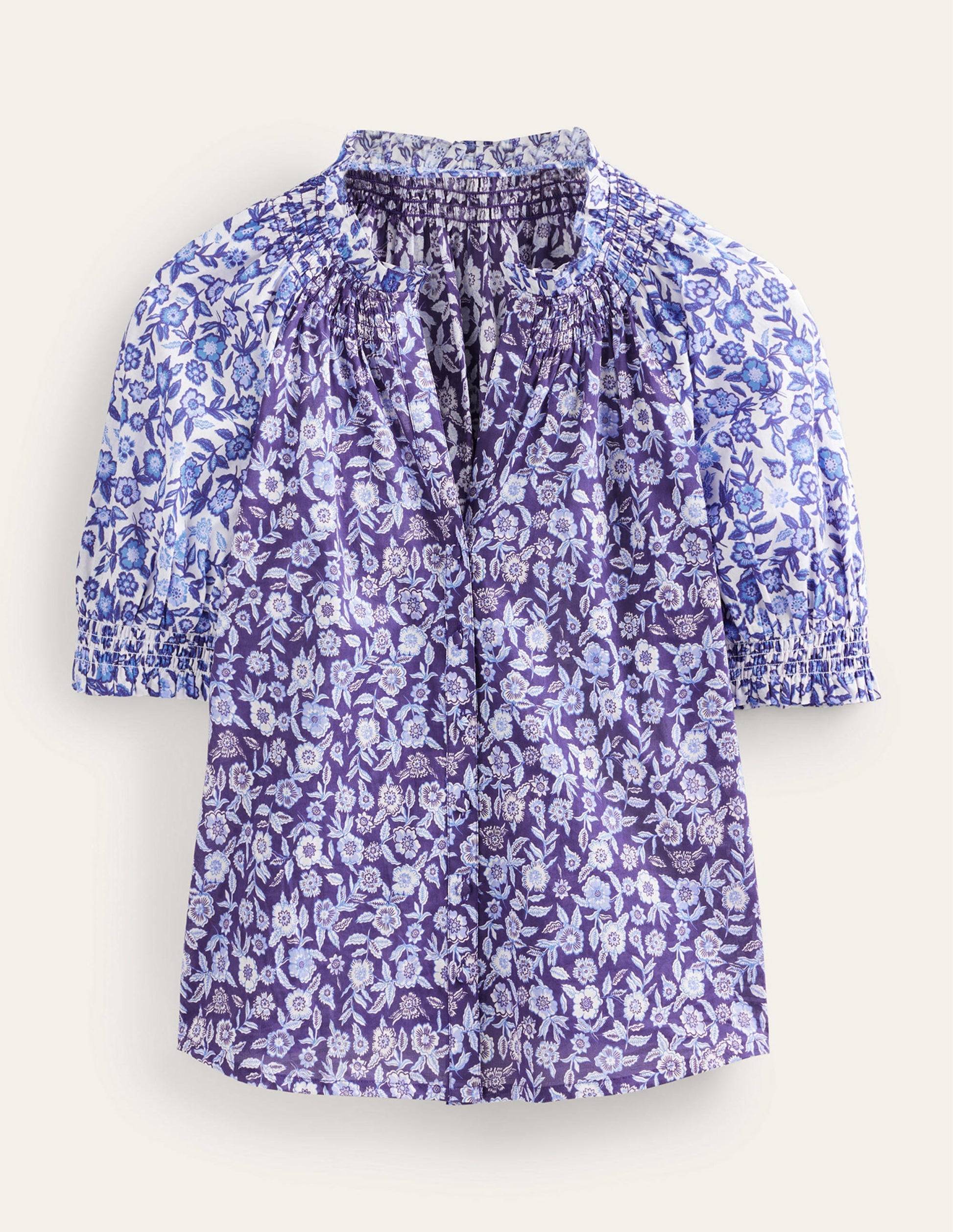 Isla Remix Top-Porcelain Blue, Pansy Bloom-5