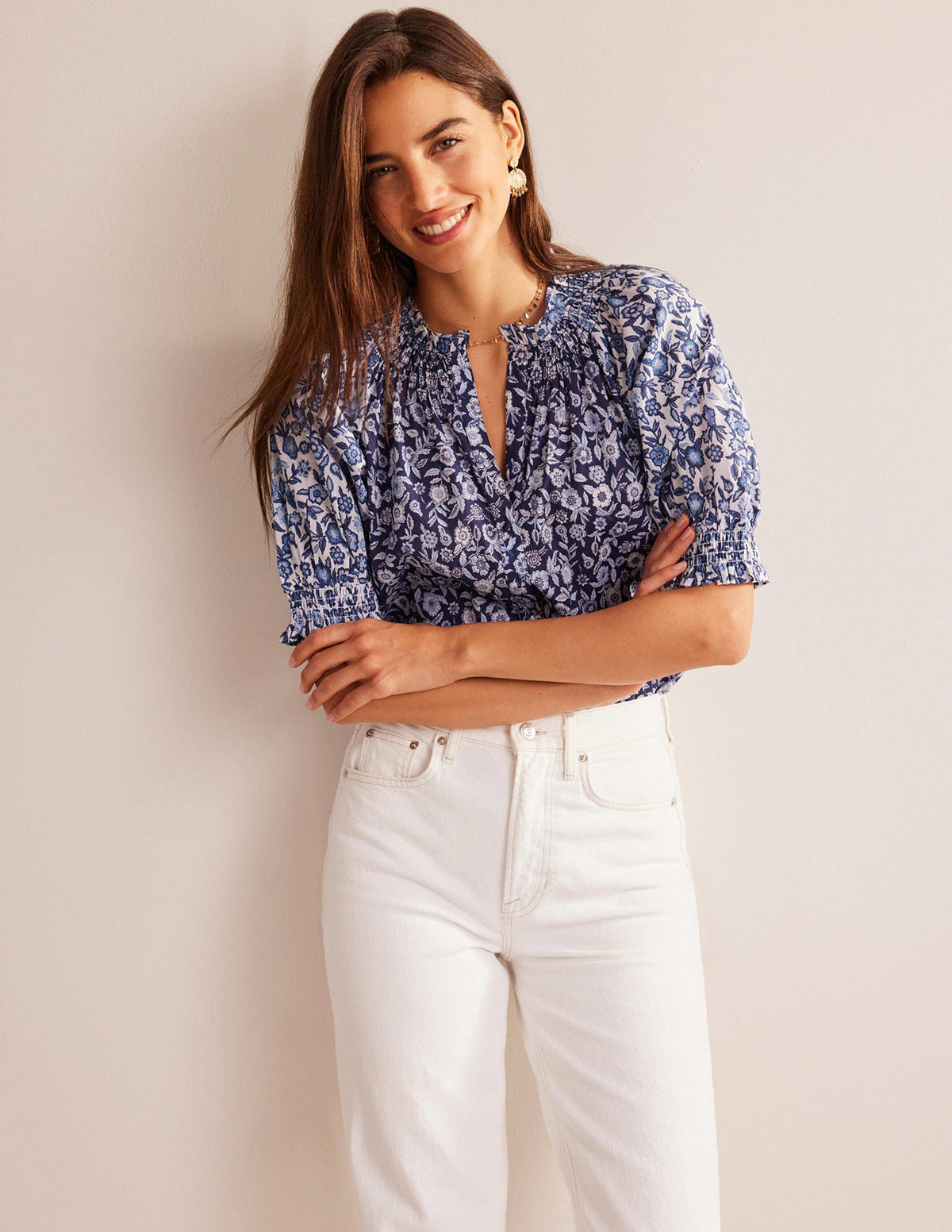 Isla Remix Top-Porcelain Blue, Pansy Bloom-4
