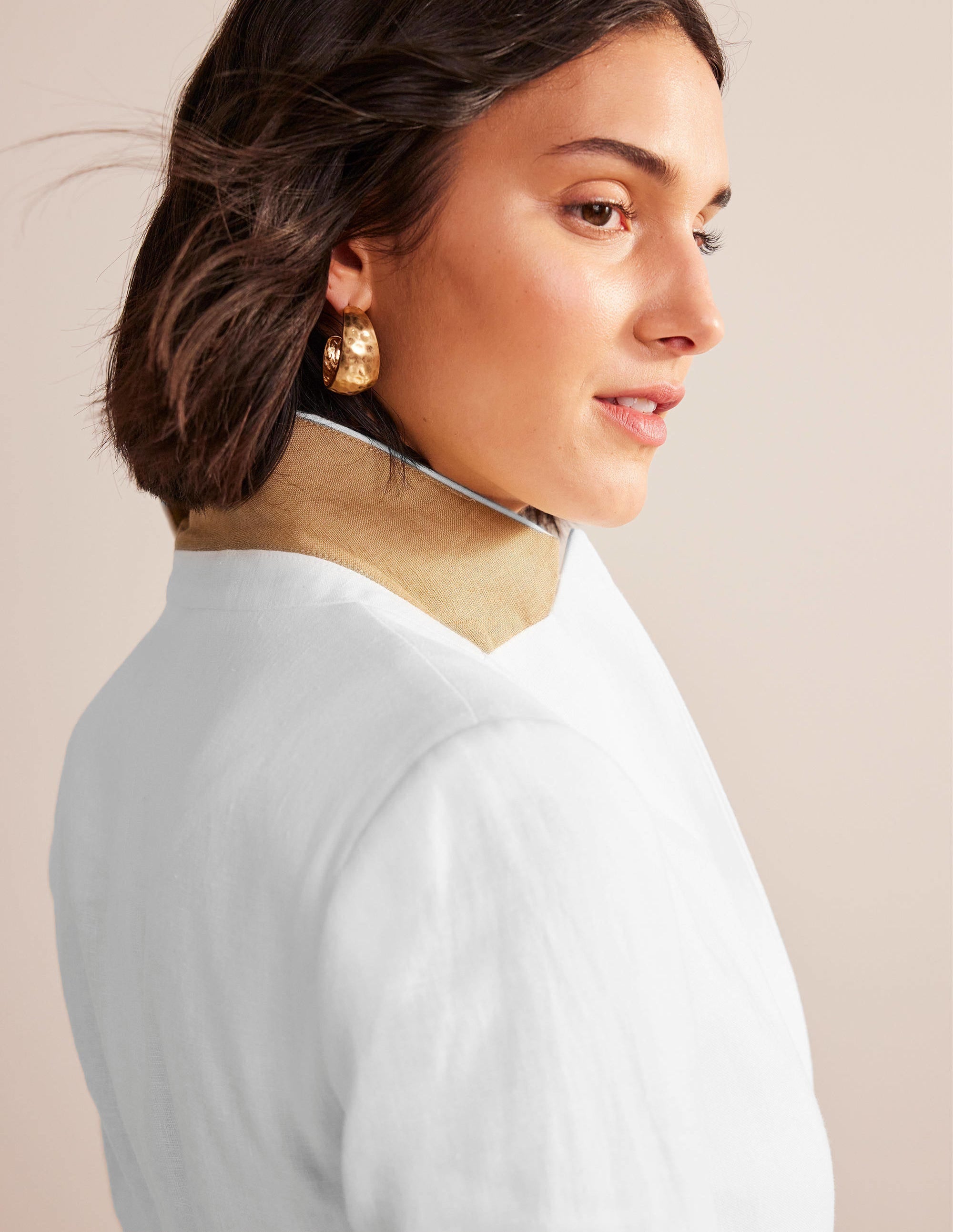 The Cambridge Linen Blazer-White - Image 6