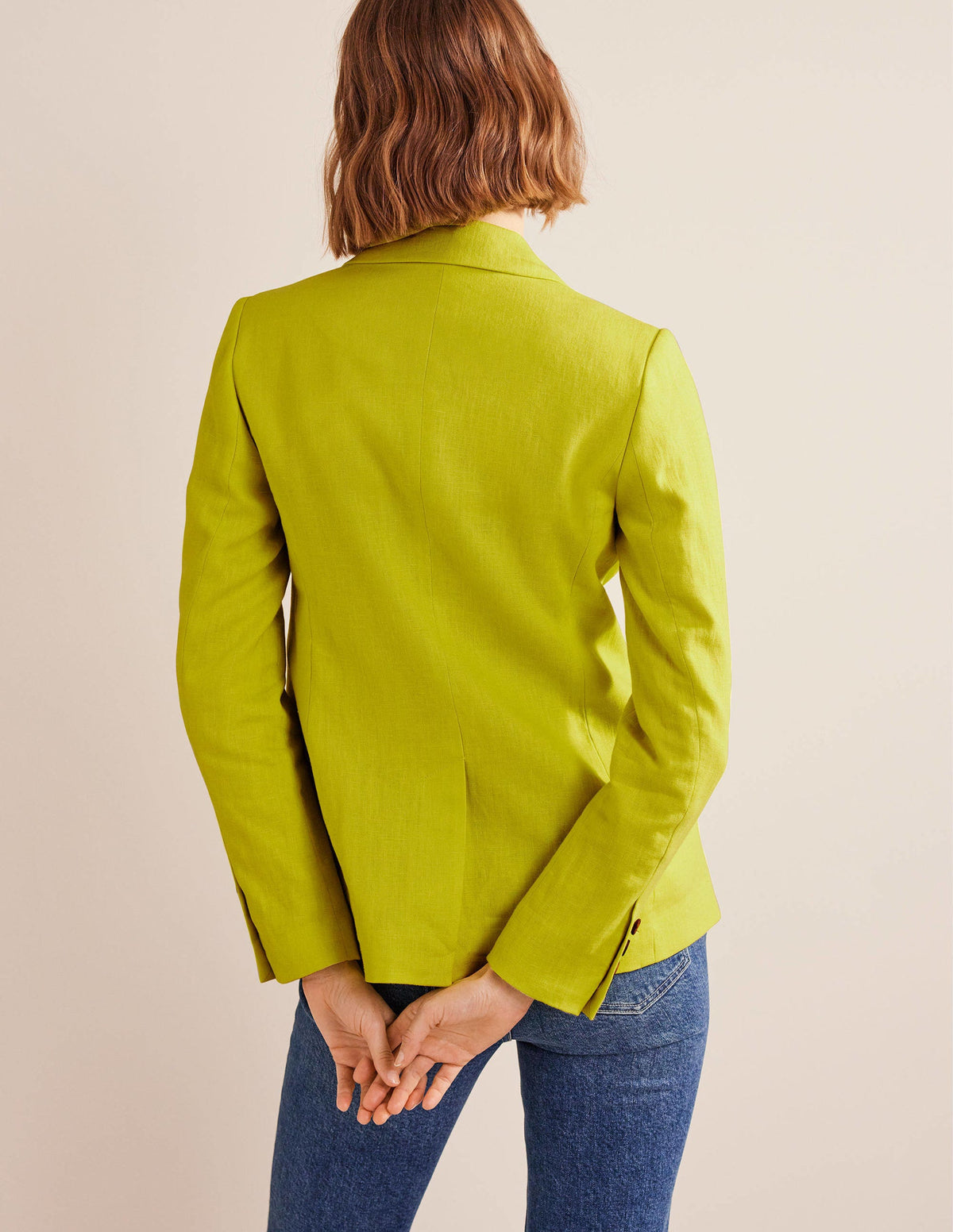 The Cambridge Linen Blazer-Citrus-3