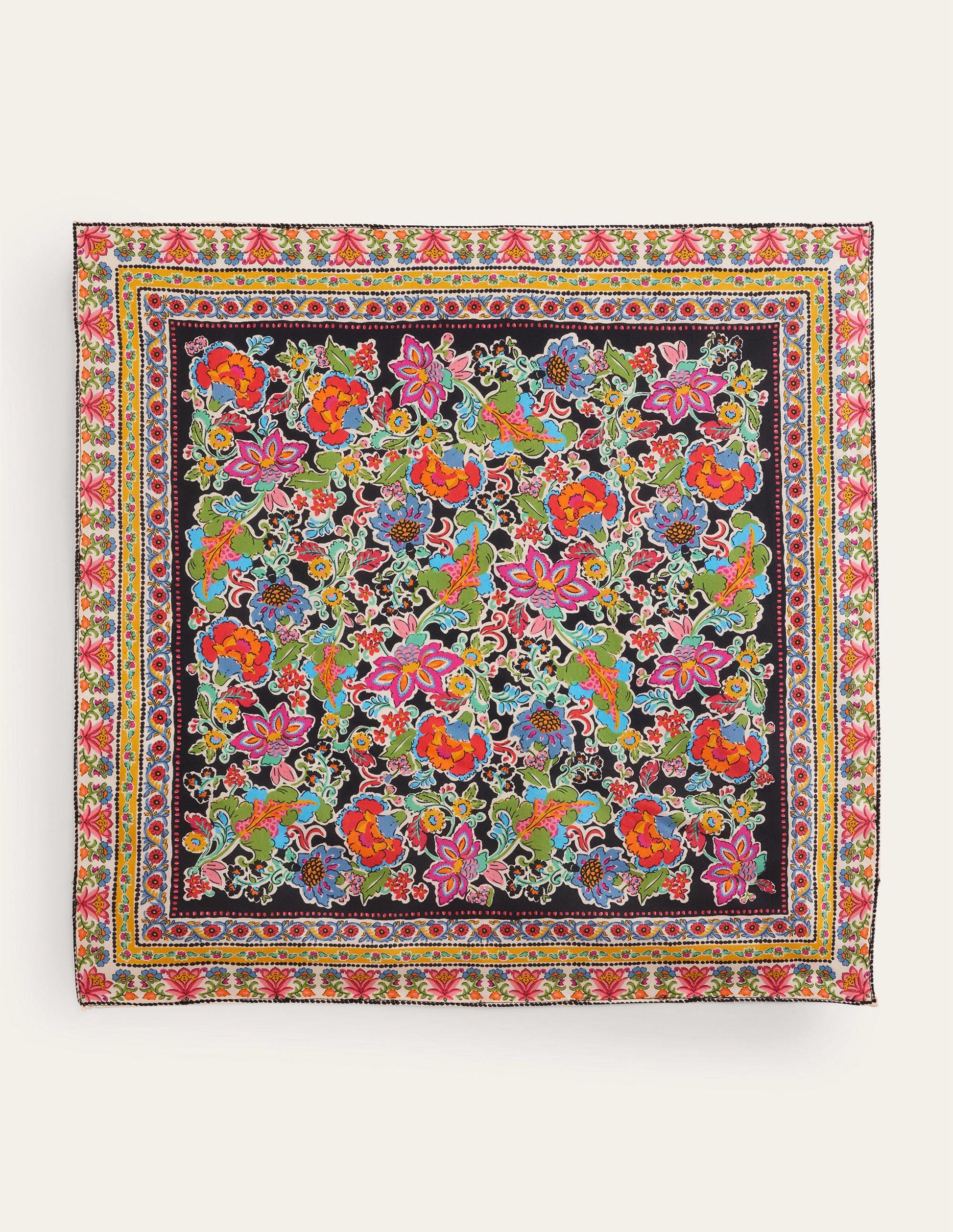 Silk Scarf-Multi, Carnation Bloom-1