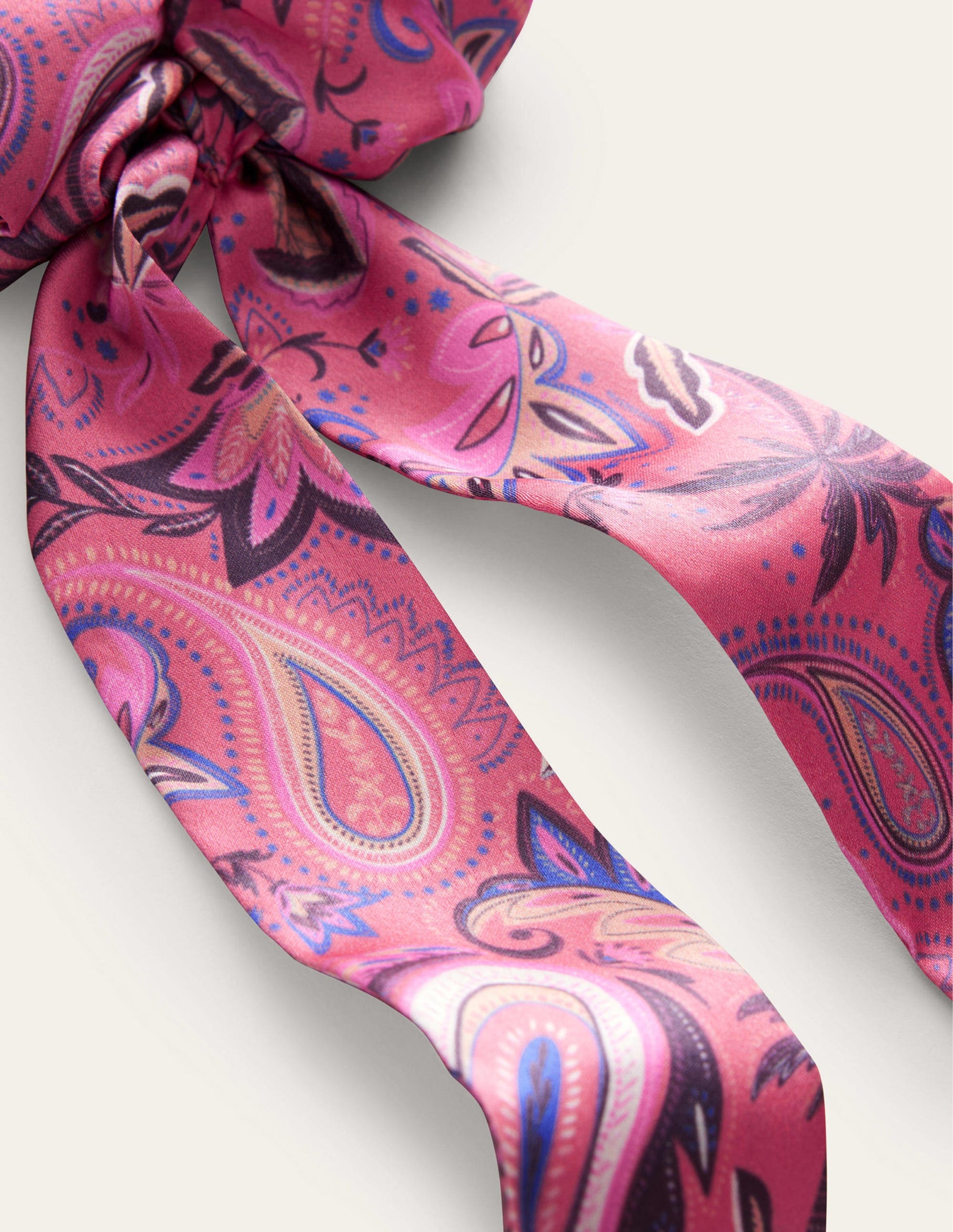 Scarf Hair Scrunchie-Deep Sea Coral-2